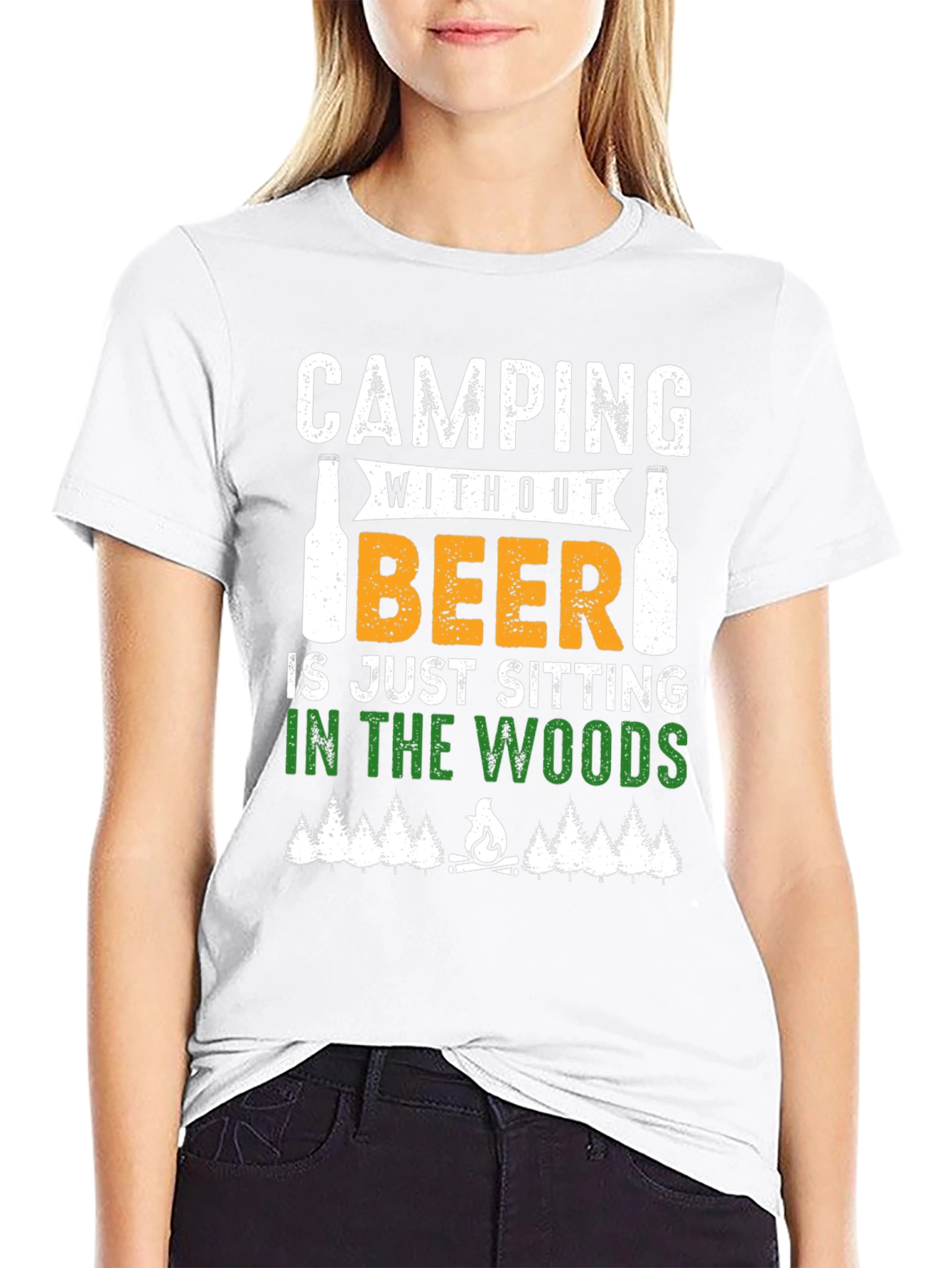 Camping Without Beer Graphic T-Shirt