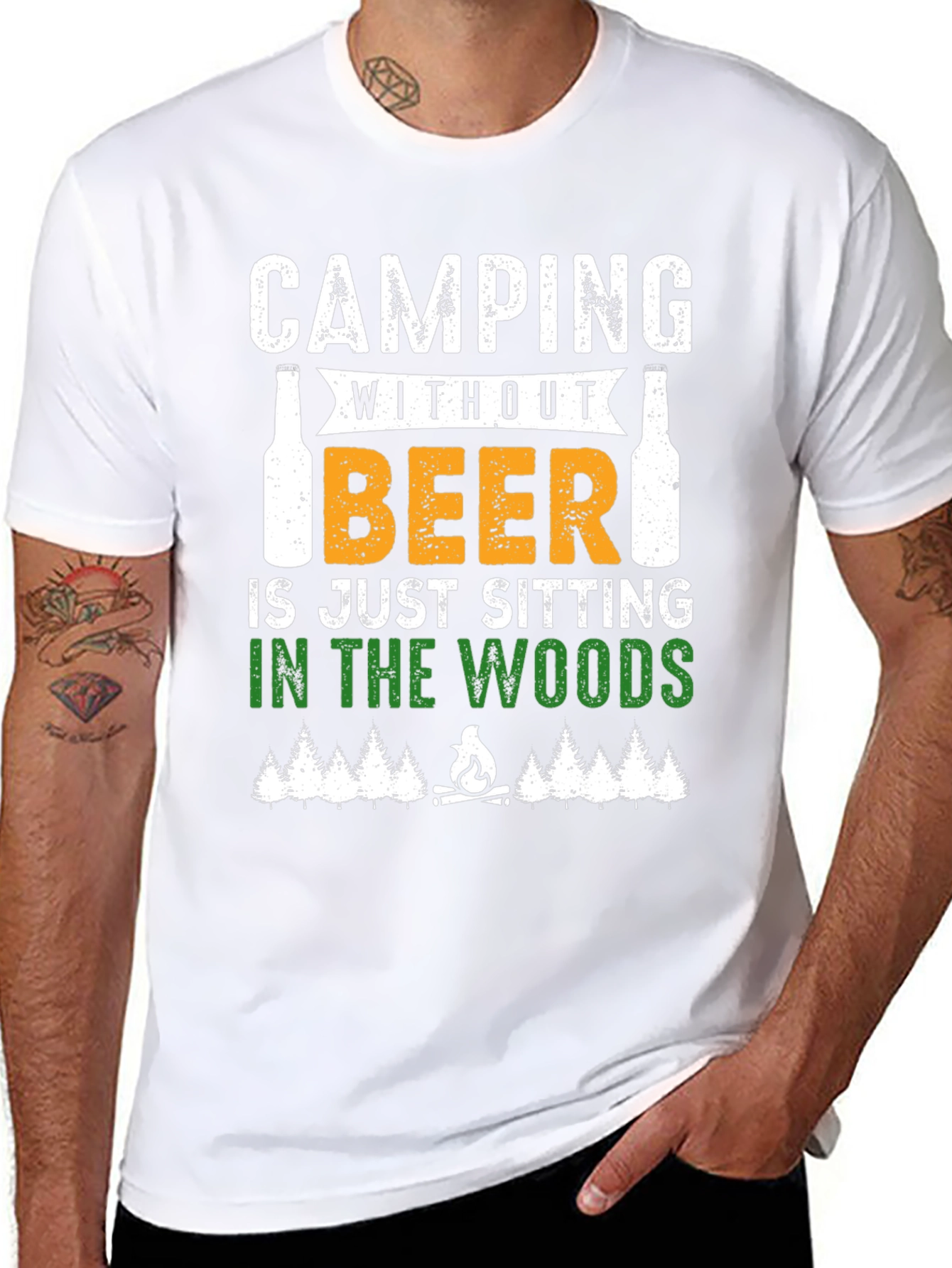Camping Without Beer Graphic T-Shirt