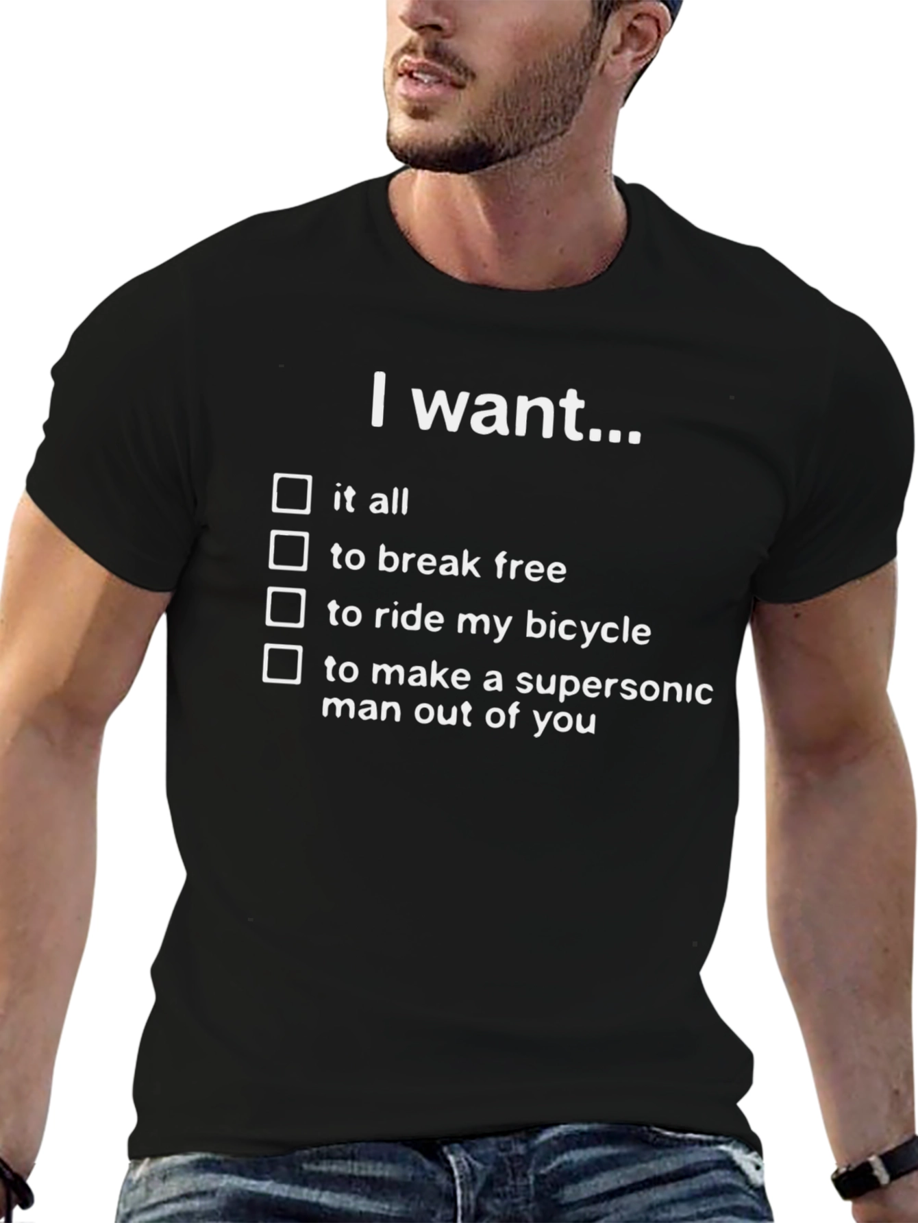 I Want It All T-Shirt: Queen Lyrics Novelty Tee