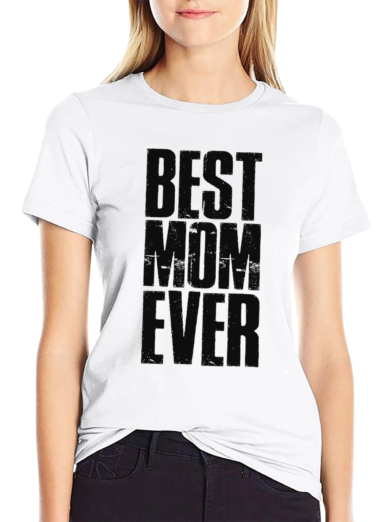 Best Mom Ever Graphic Tee - Black