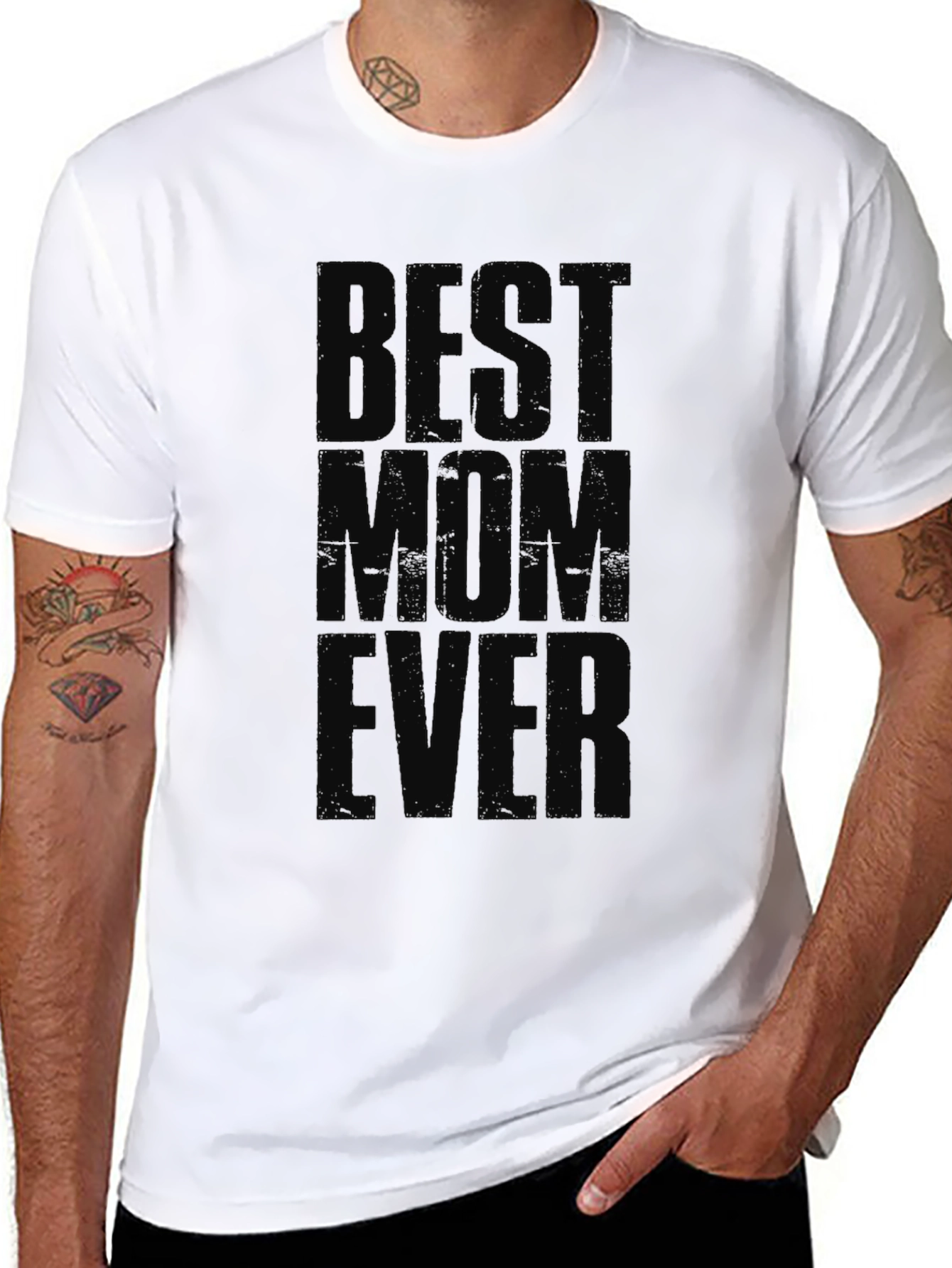 Best Mom Ever Graphic Tee - Black