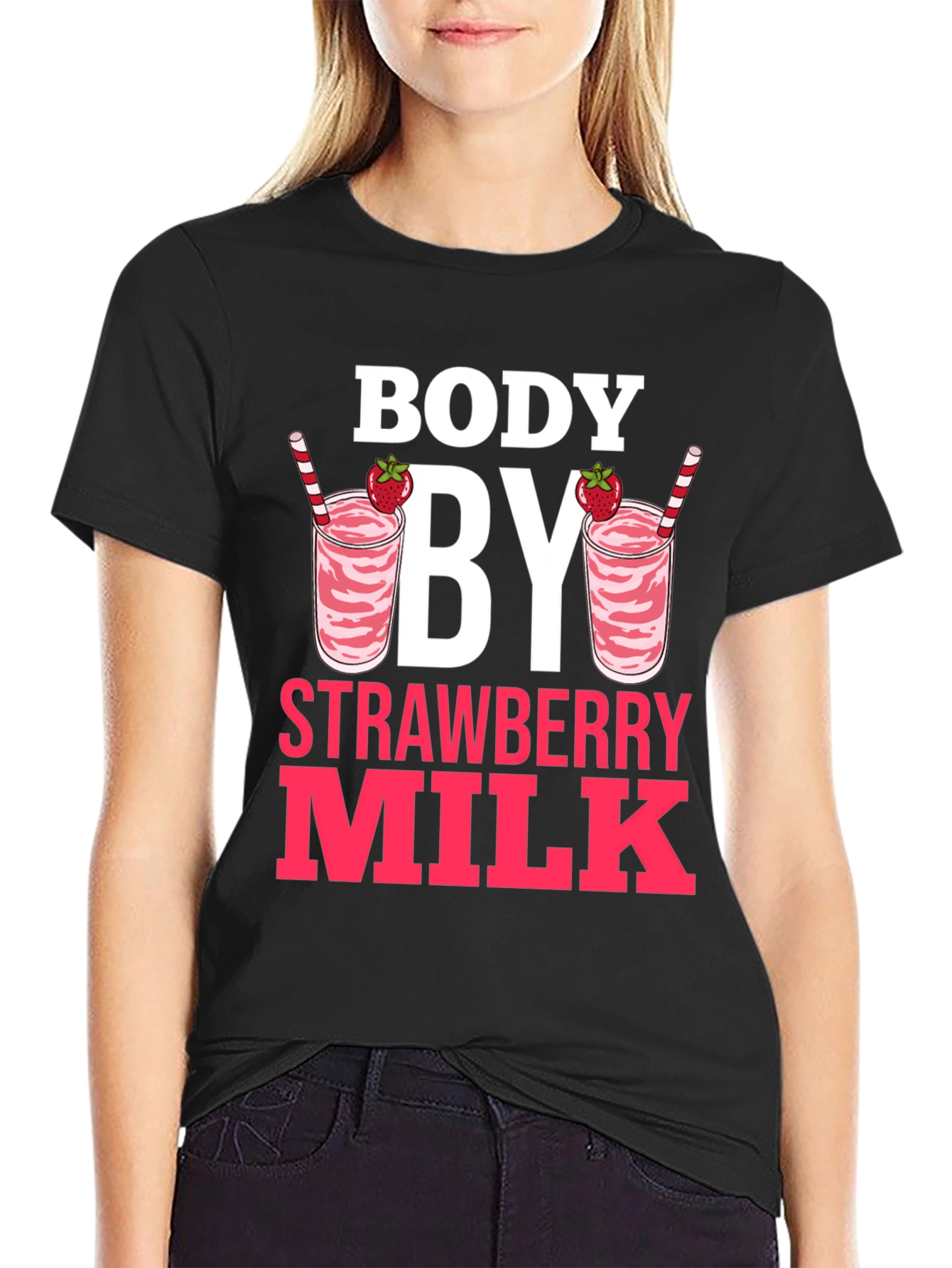 Body By Strawberry Milk Graphic Tee