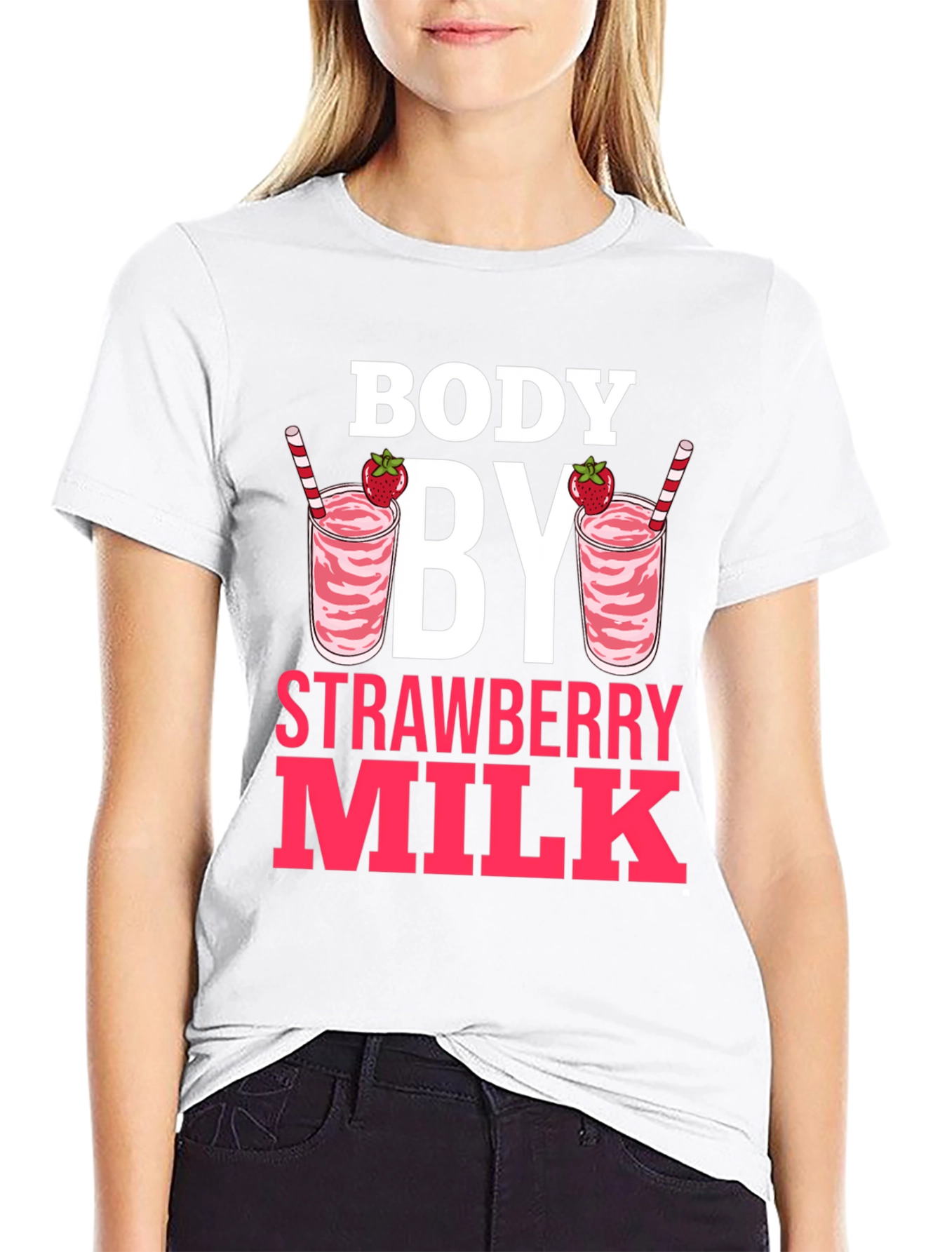 Body By Strawberry Milk Graphic Tee