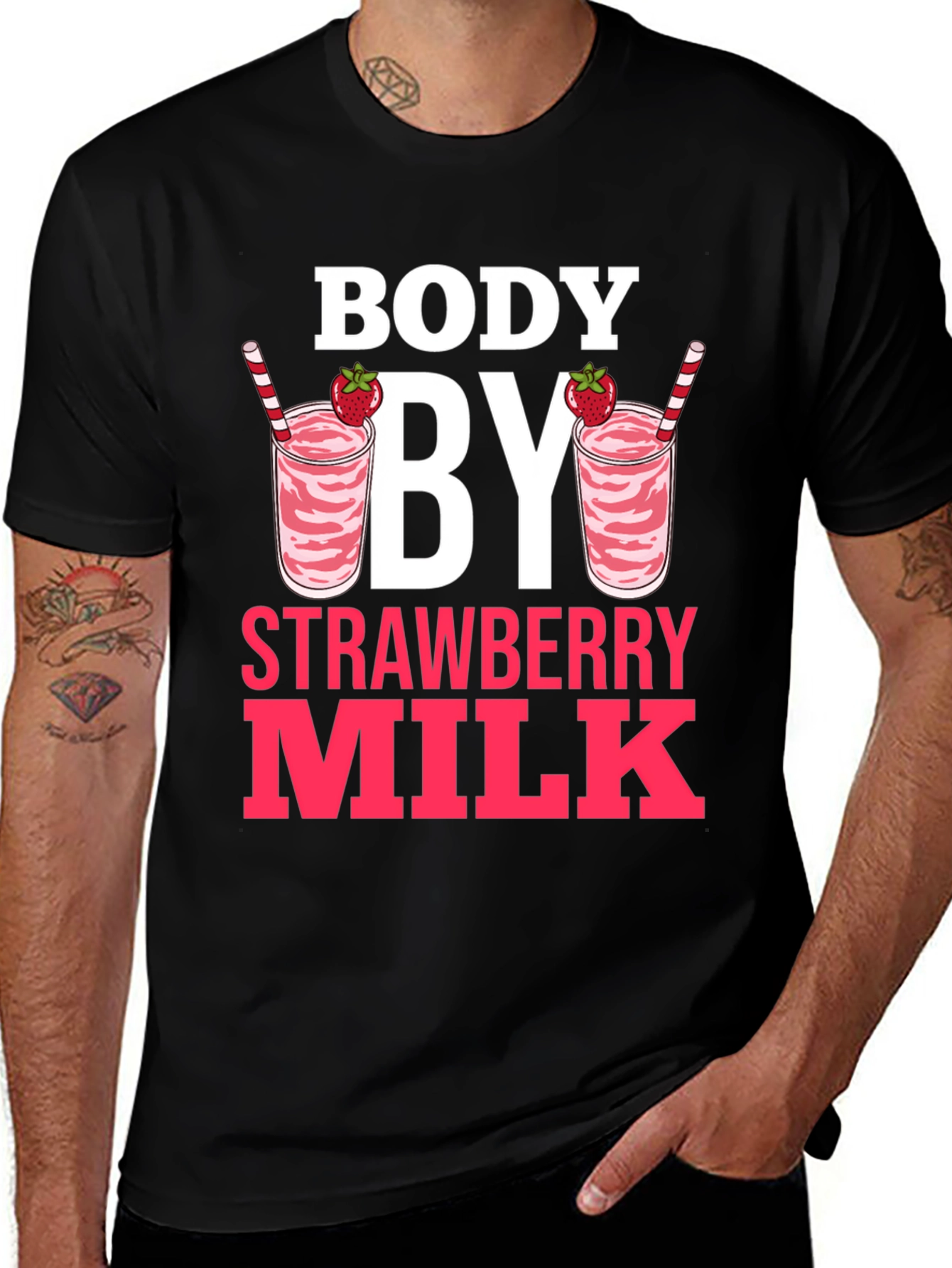 Body By Strawberry Milk Graphic Tee