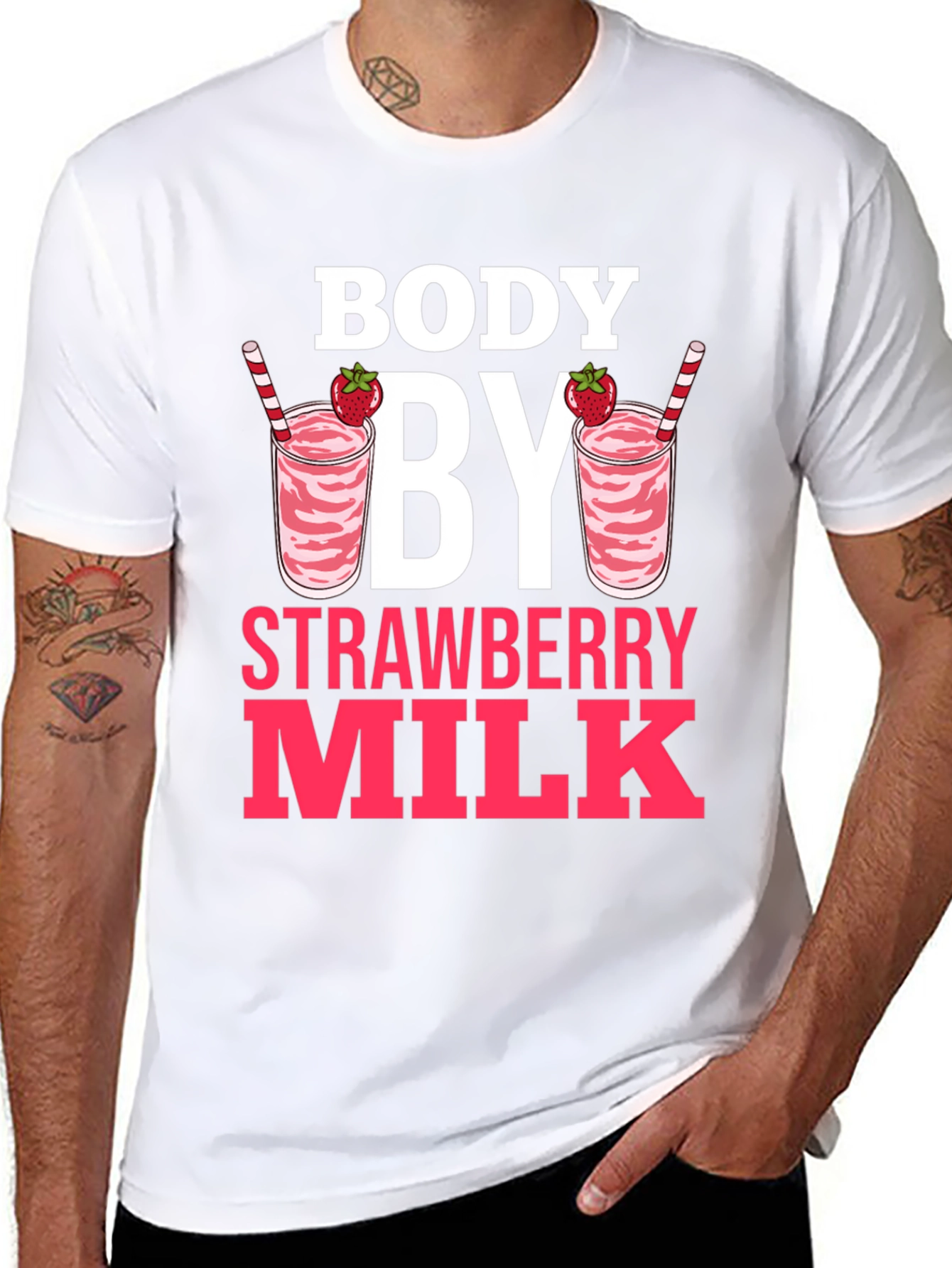 Body By Strawberry Milk Graphic Tee