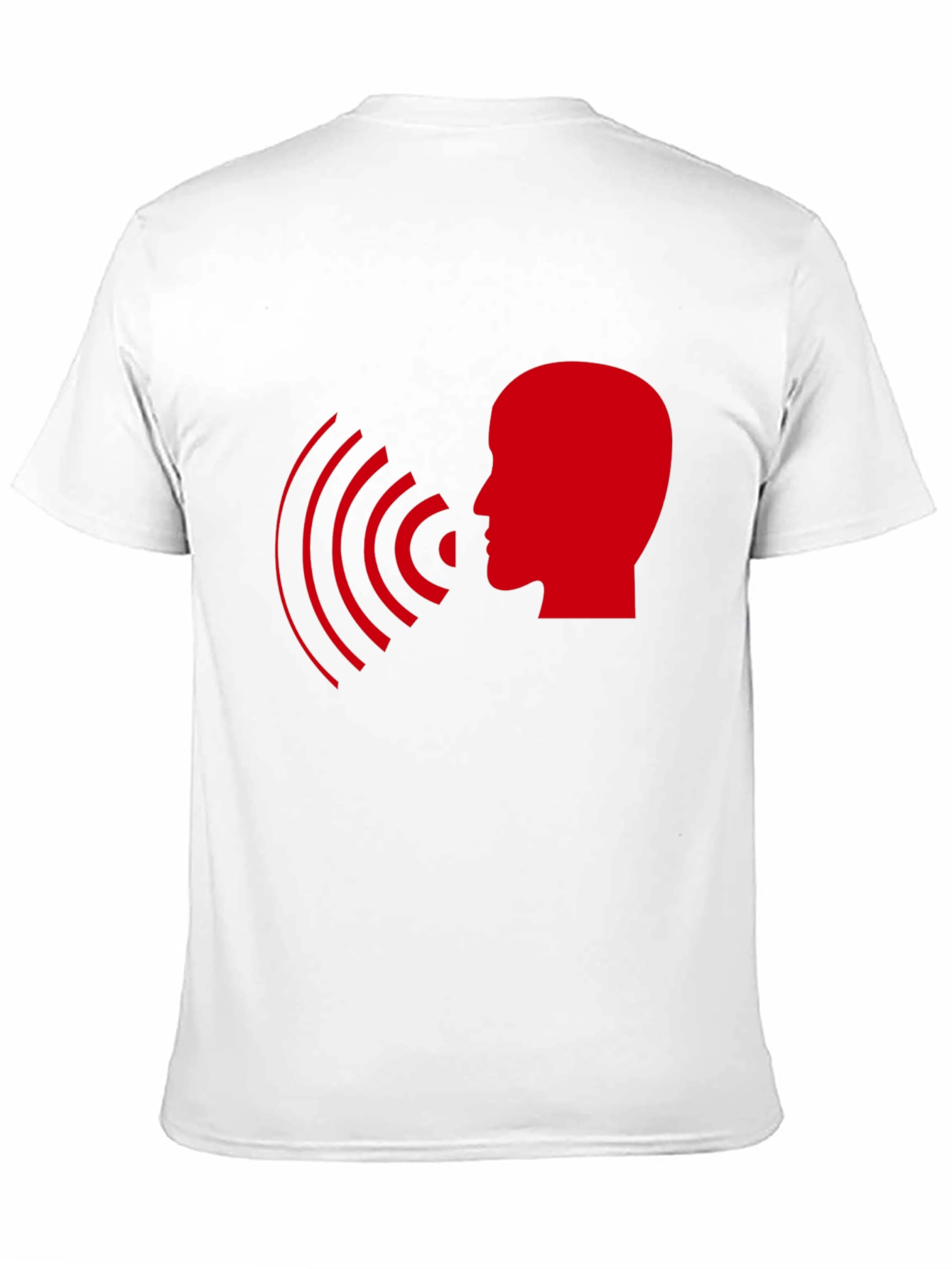 Statement T-Shirt - Red Head with Soundwaves Design