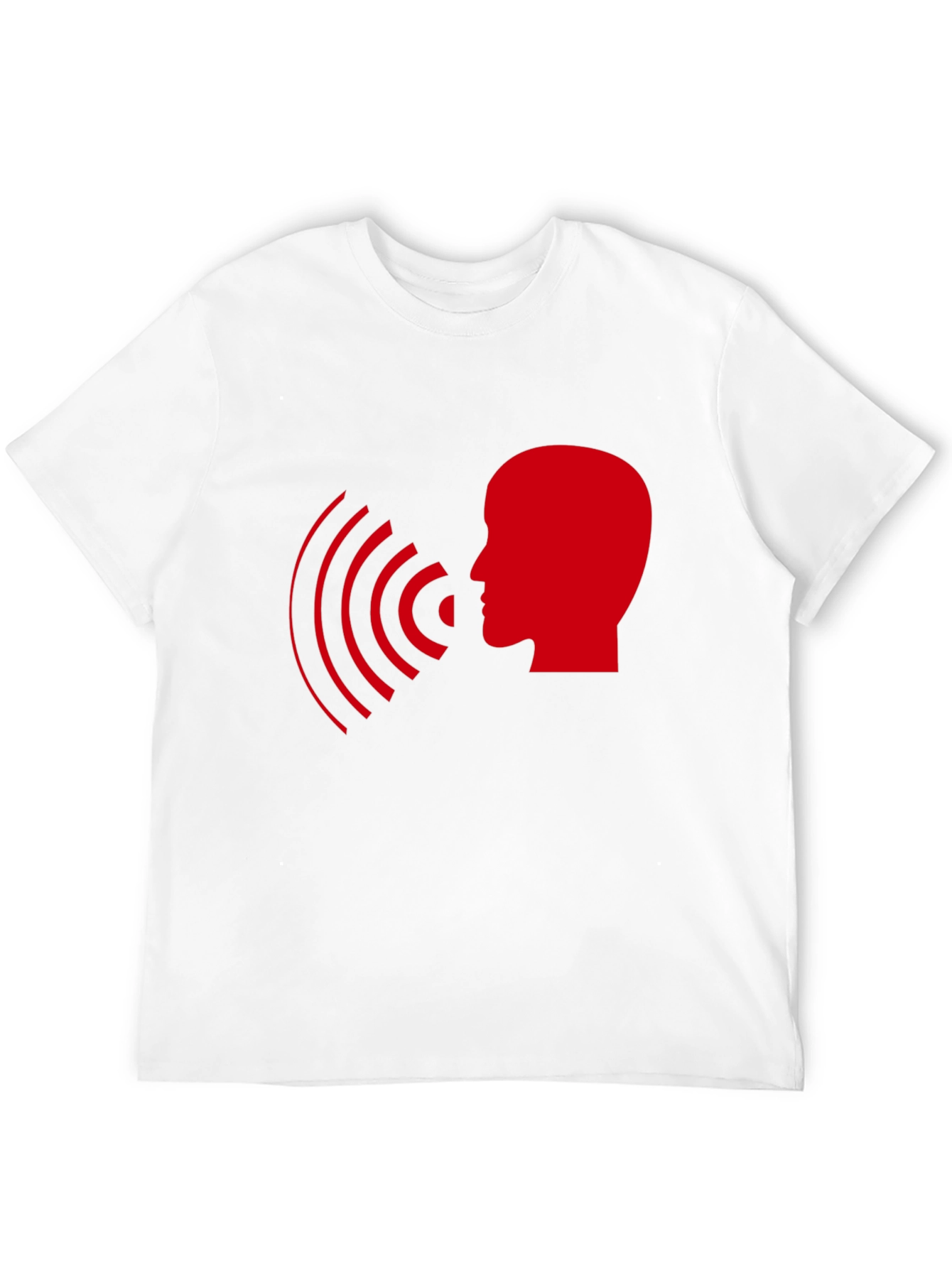 Statement T-Shirt - Red Head with Soundwaves Design