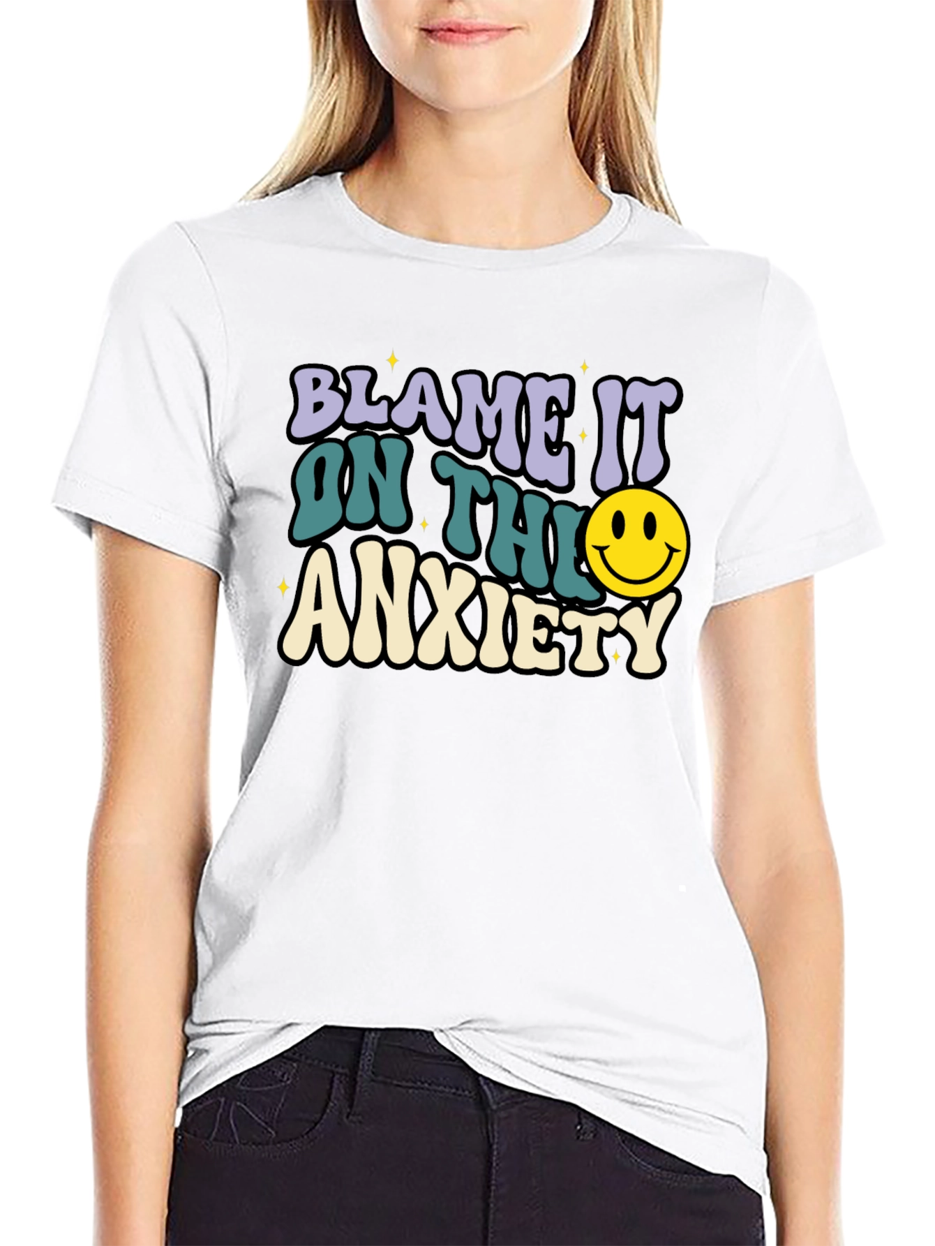Blame It On Anxiety T-Shirt Retro Style