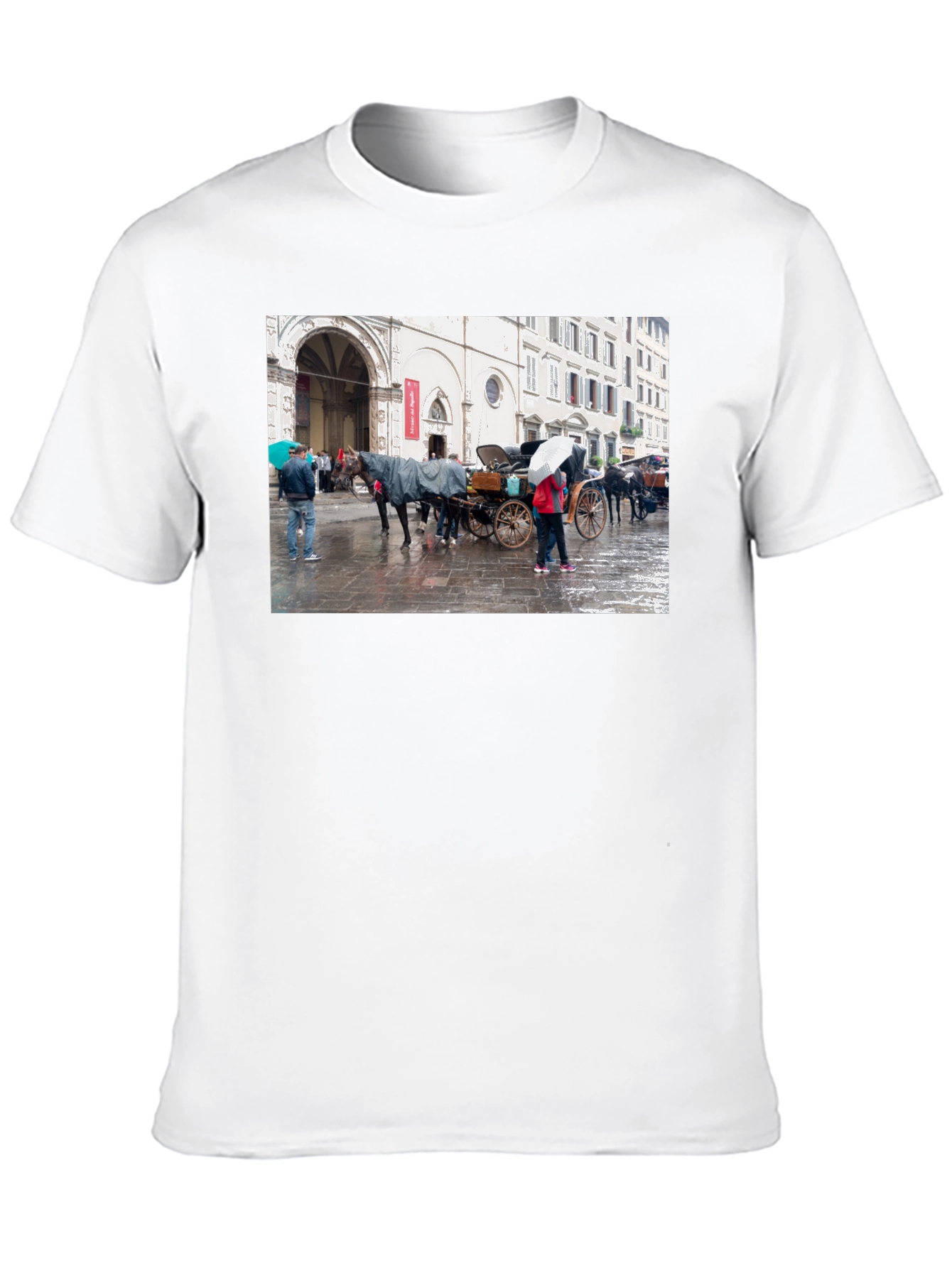Horse Carriage Black T-Shirt