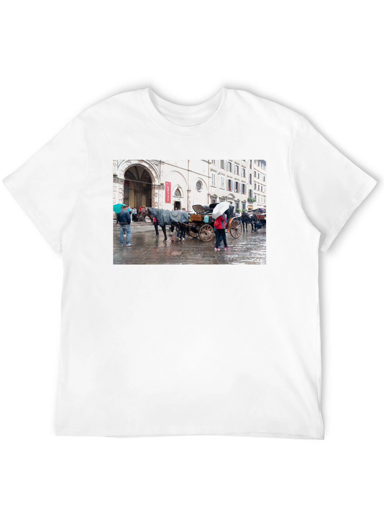 Horse Carriage Black T-Shirt