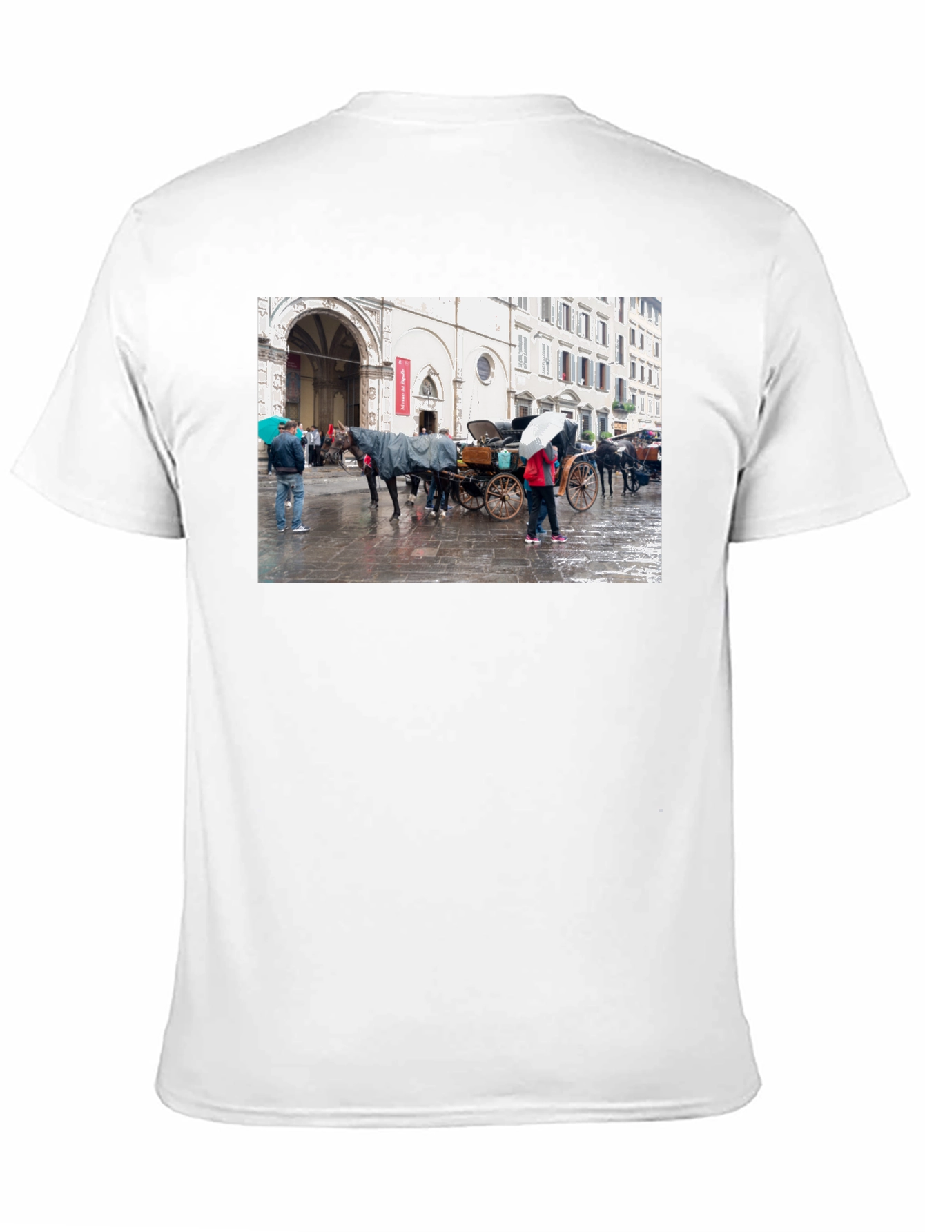 Horse Carriage Black T-Shirt