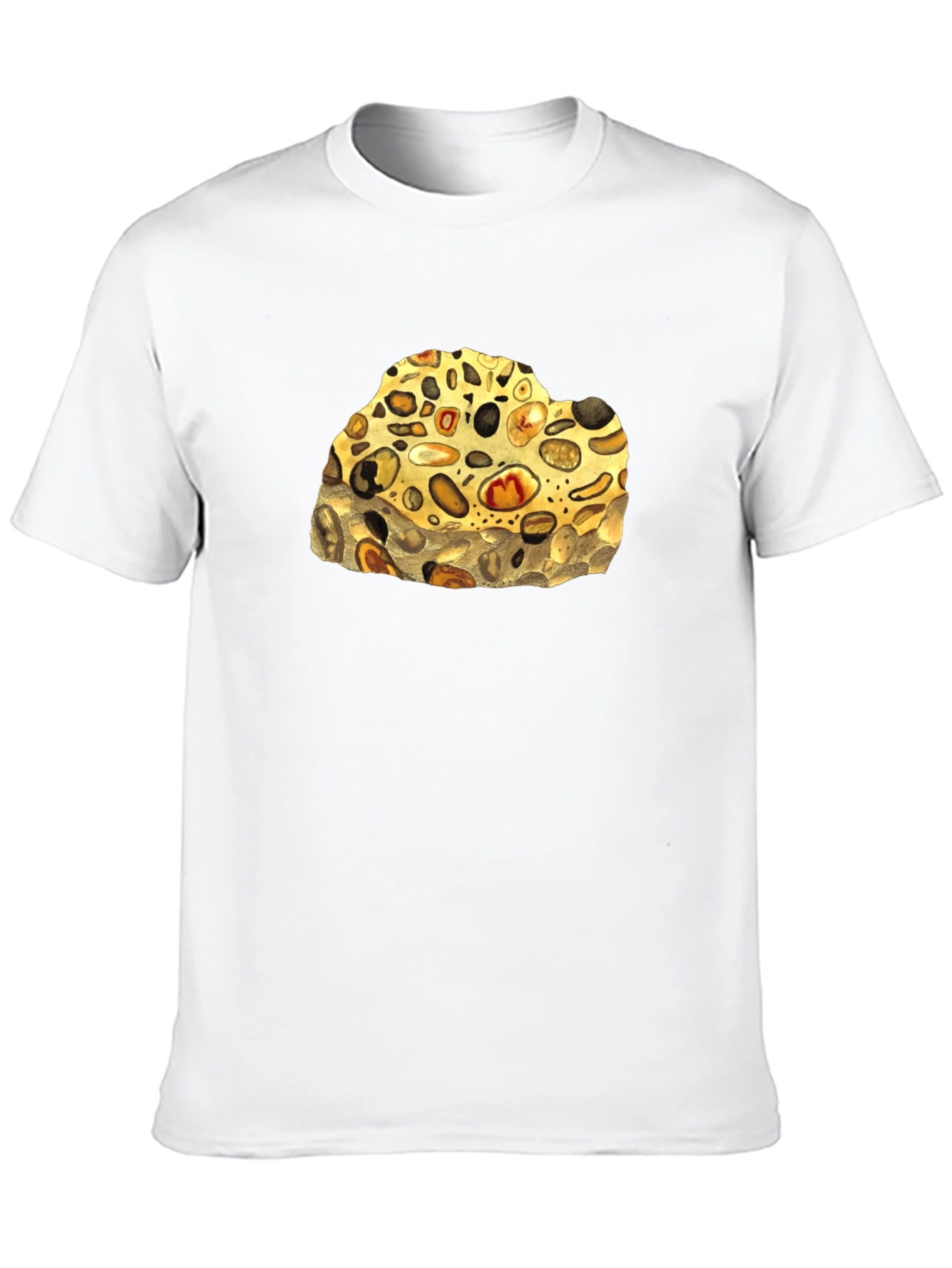 Conglomerate Rock Print T-Shirt - Unique Geology Tee