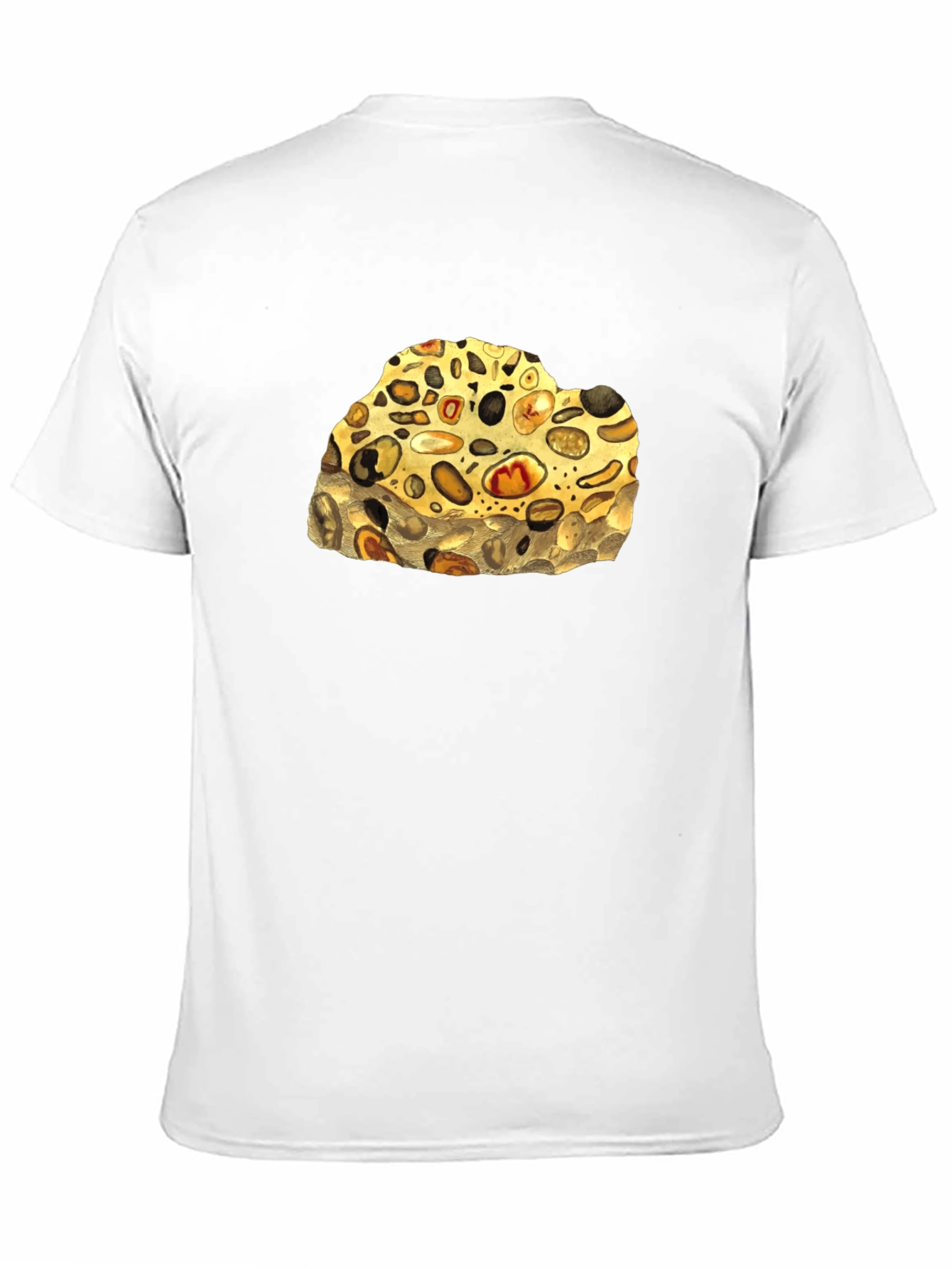 Conglomerate Rock Print T-Shirt - Unique Geology Tee