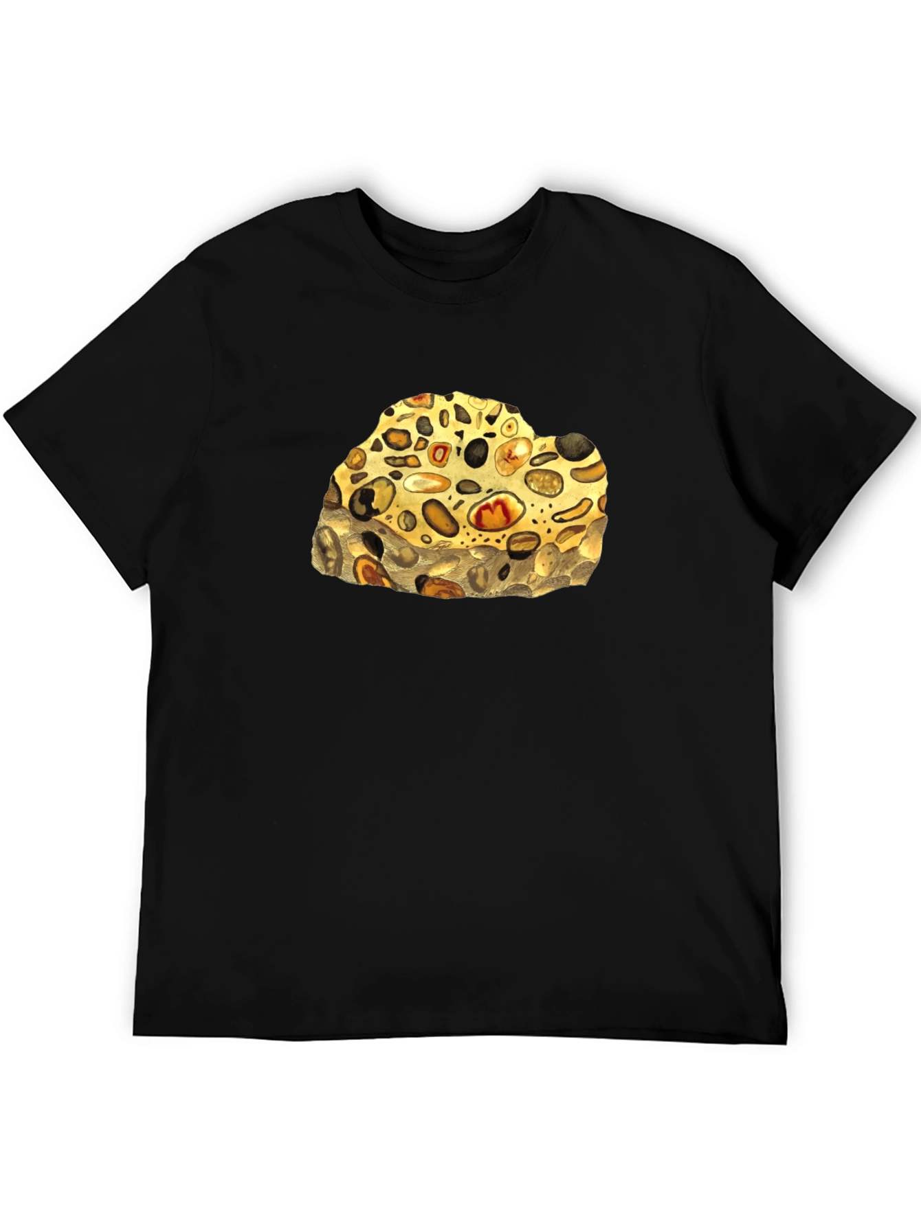 Conglomerate Rock Print T-Shirt - Unique Geology Tee