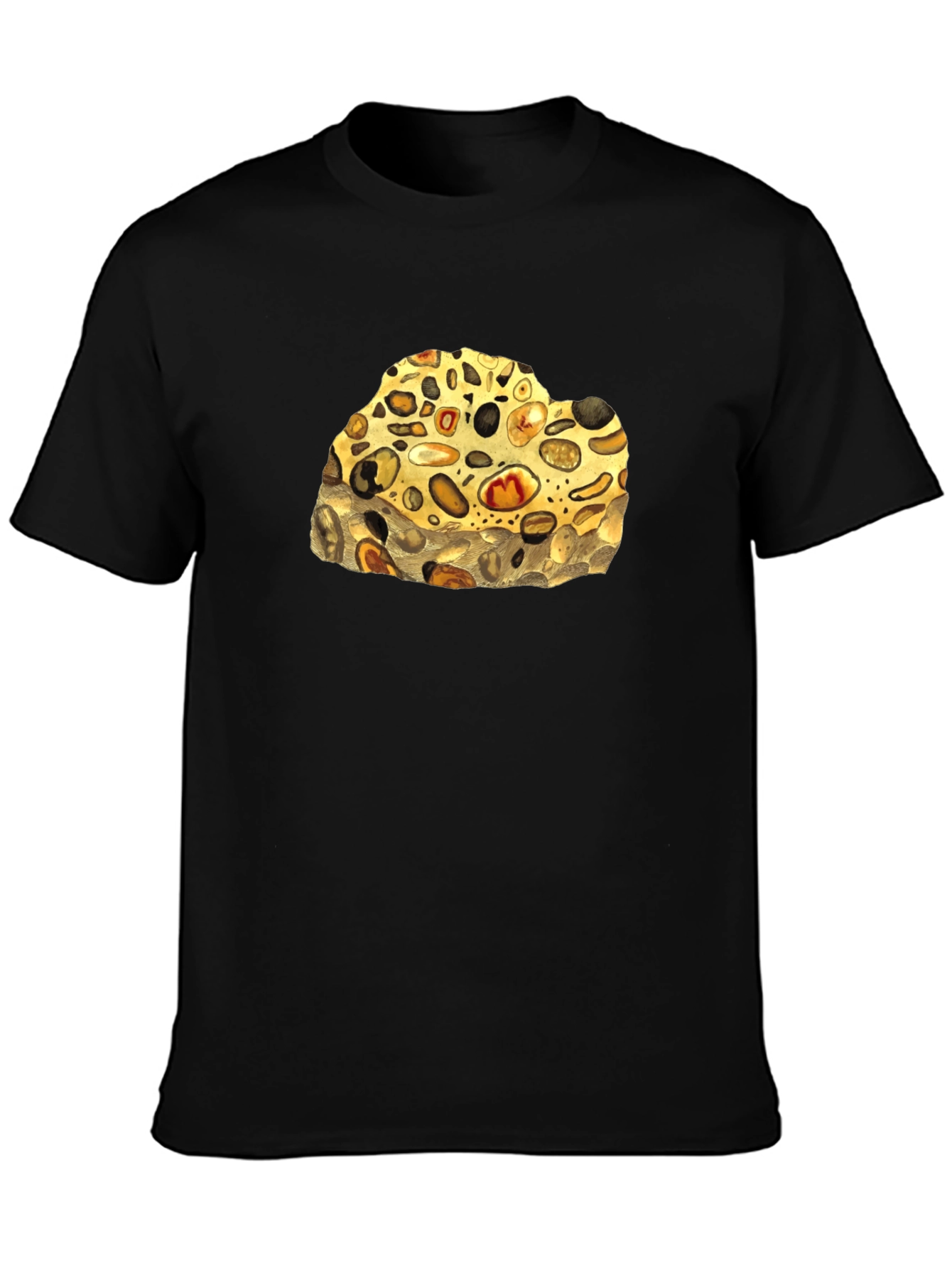 Conglomerate Rock Print T-Shirt - Unique Geology Tee