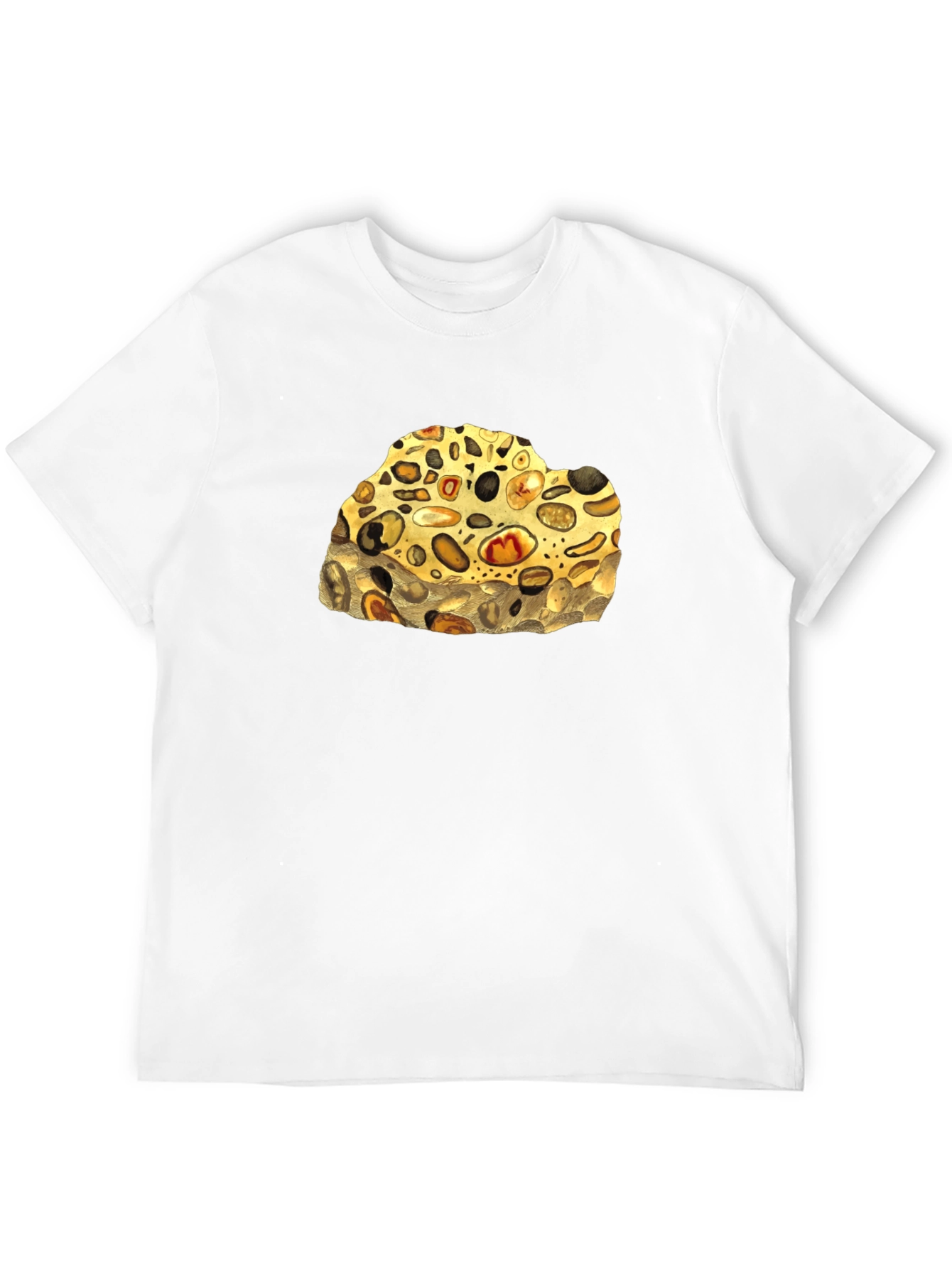 Conglomerate Rock Print T-Shirt - Unique Geology Tee