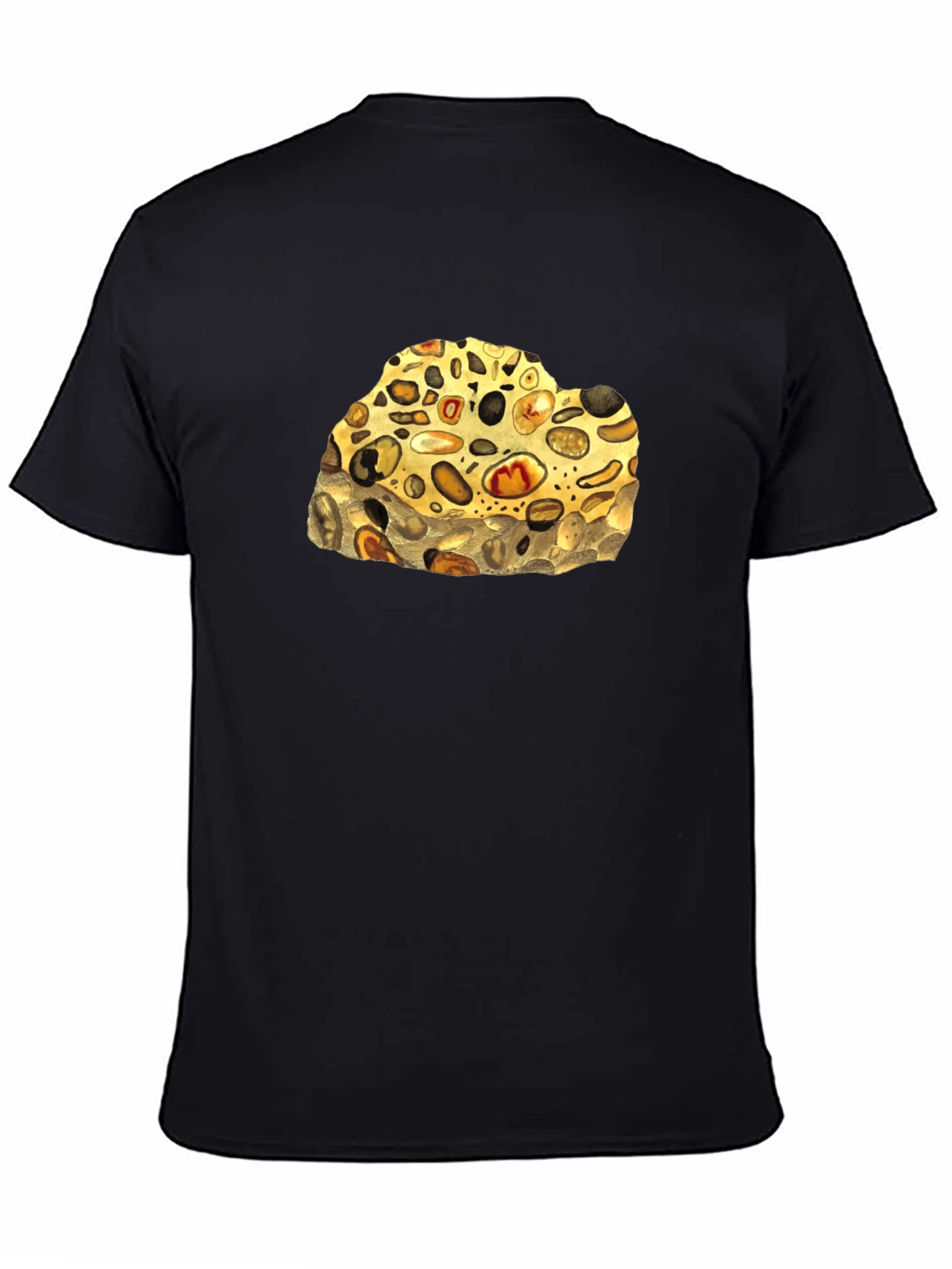 Conglomerate Rock Print T-Shirt - Unique Geology Tee