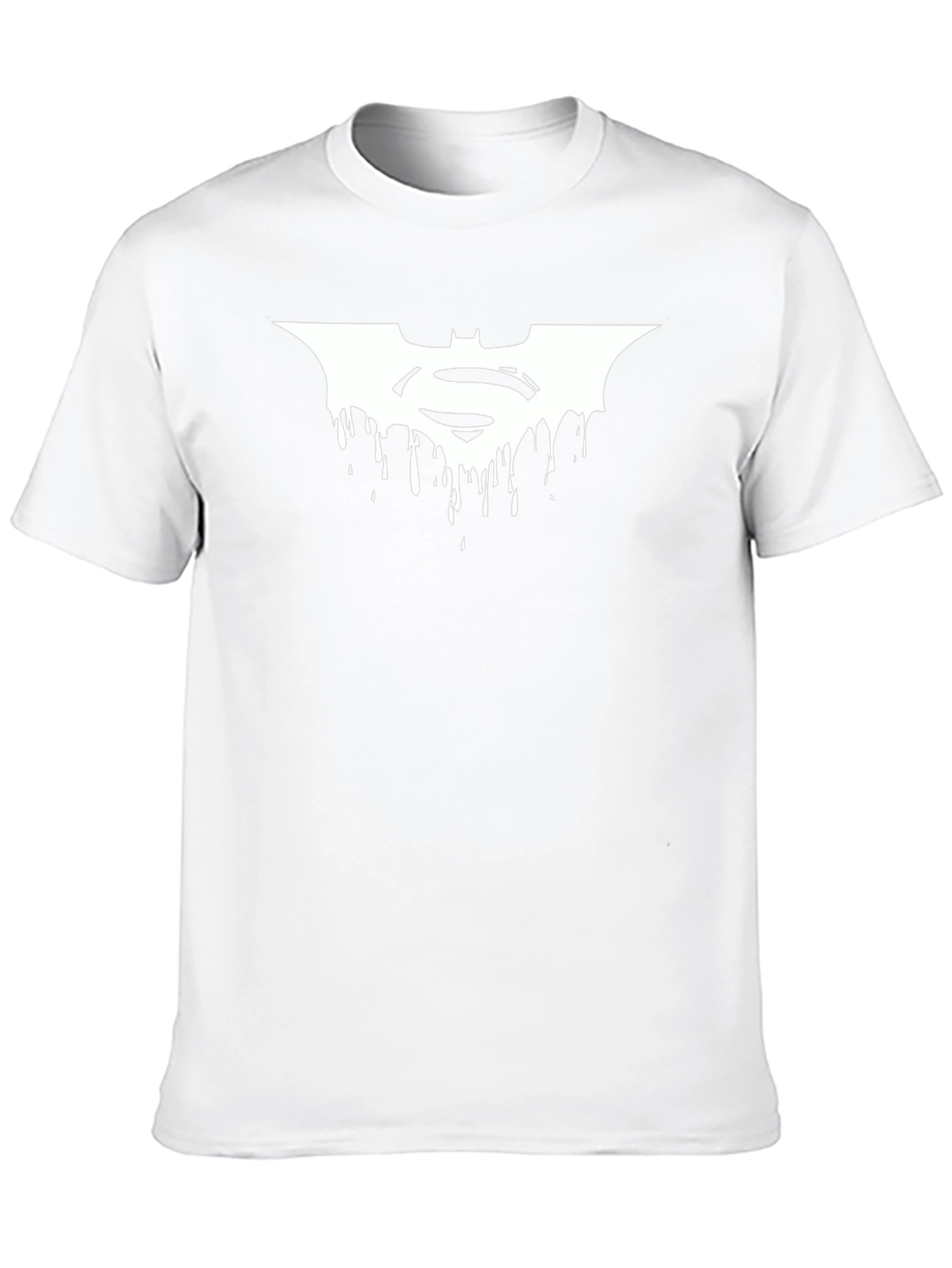 Batman Superman Dripping Logo Black T-Shirt