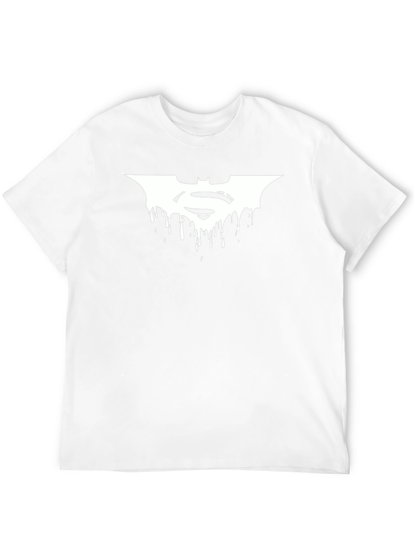 Batman Superman Dripping Logo Black T-Shirt