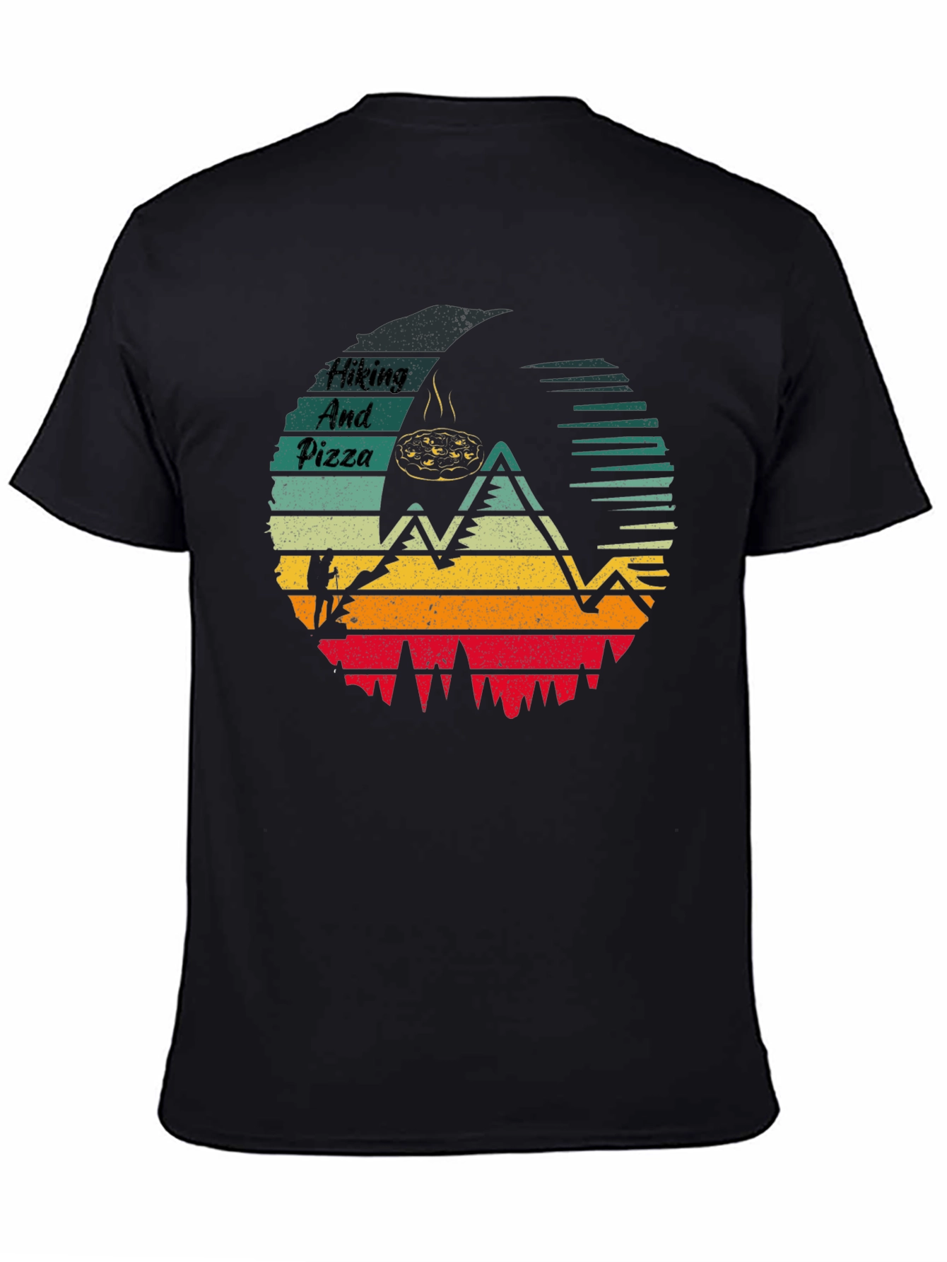 Hiking and Pizza T-Shirt Adventure Design
