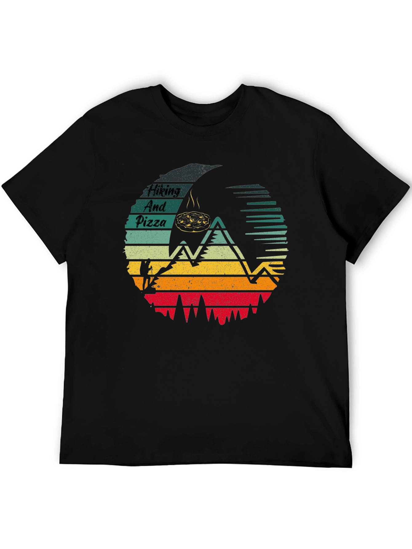Hiking and Pizza T-Shirt Adventure Design