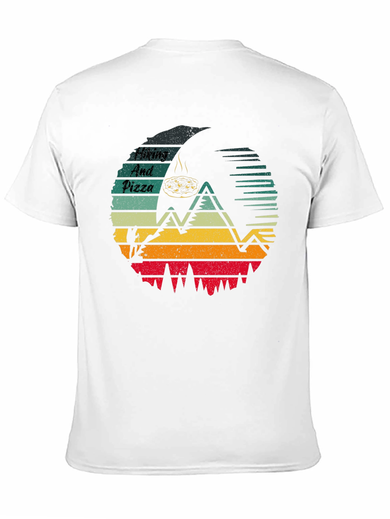 Hiking and Pizza T-Shirt Adventure Design