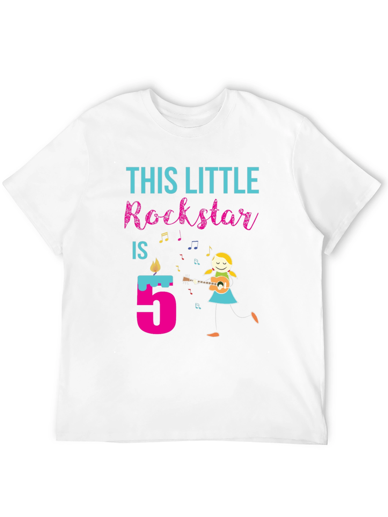 Little Rockstar 5th Birthday T-Shirt