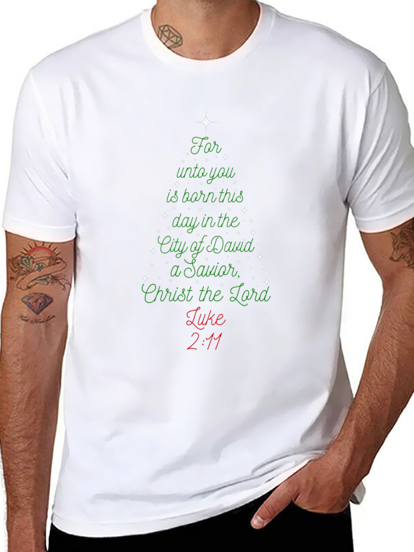 Christmas Scripture Black T-Shirt
