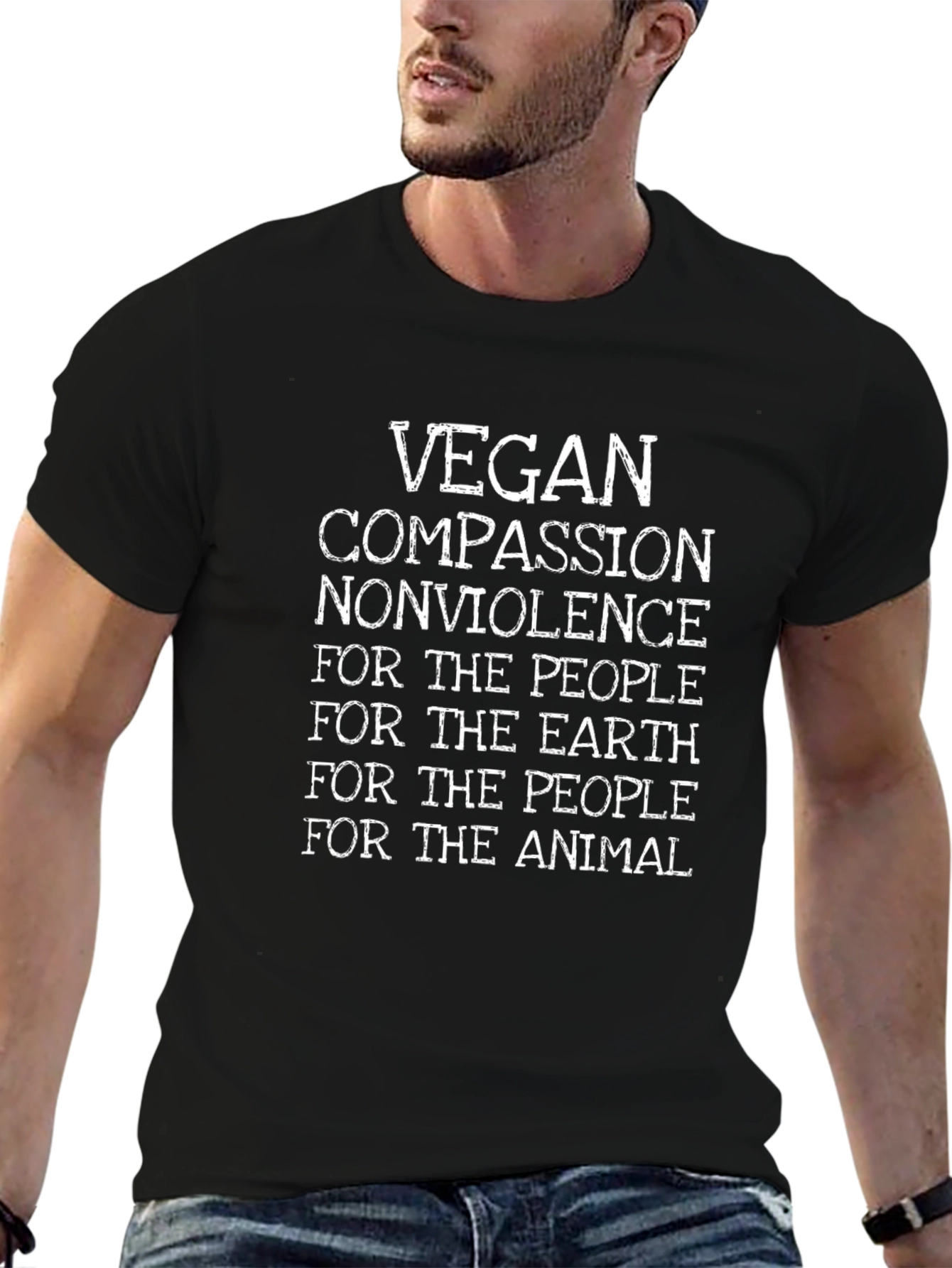 Vegan Compassion T-Shirt - Nonviolence Design