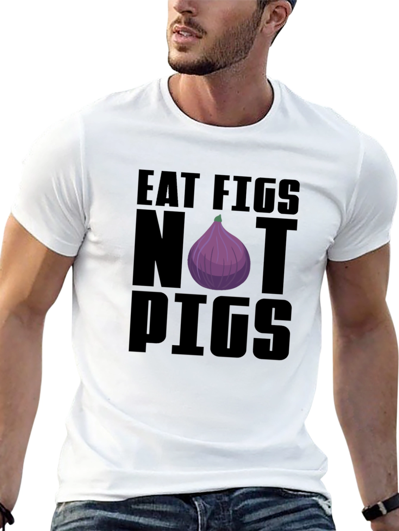 Eat Figs Not Pigs T-Shirt - Vegan Graphic Tee