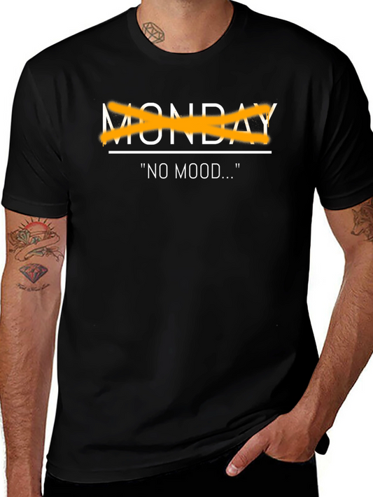 Monday No Mood Black Graphic Tee