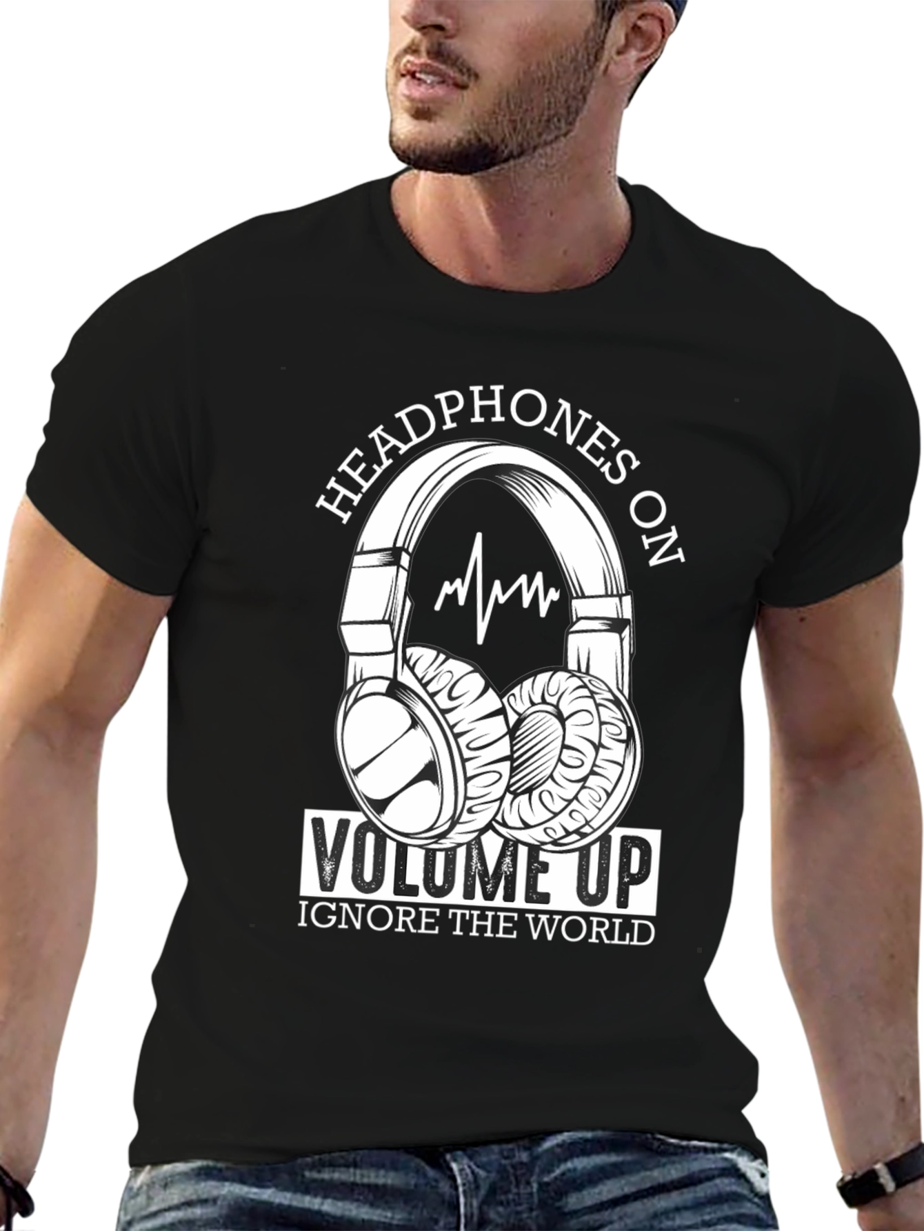Headphones On Volume Up T-Shirt
