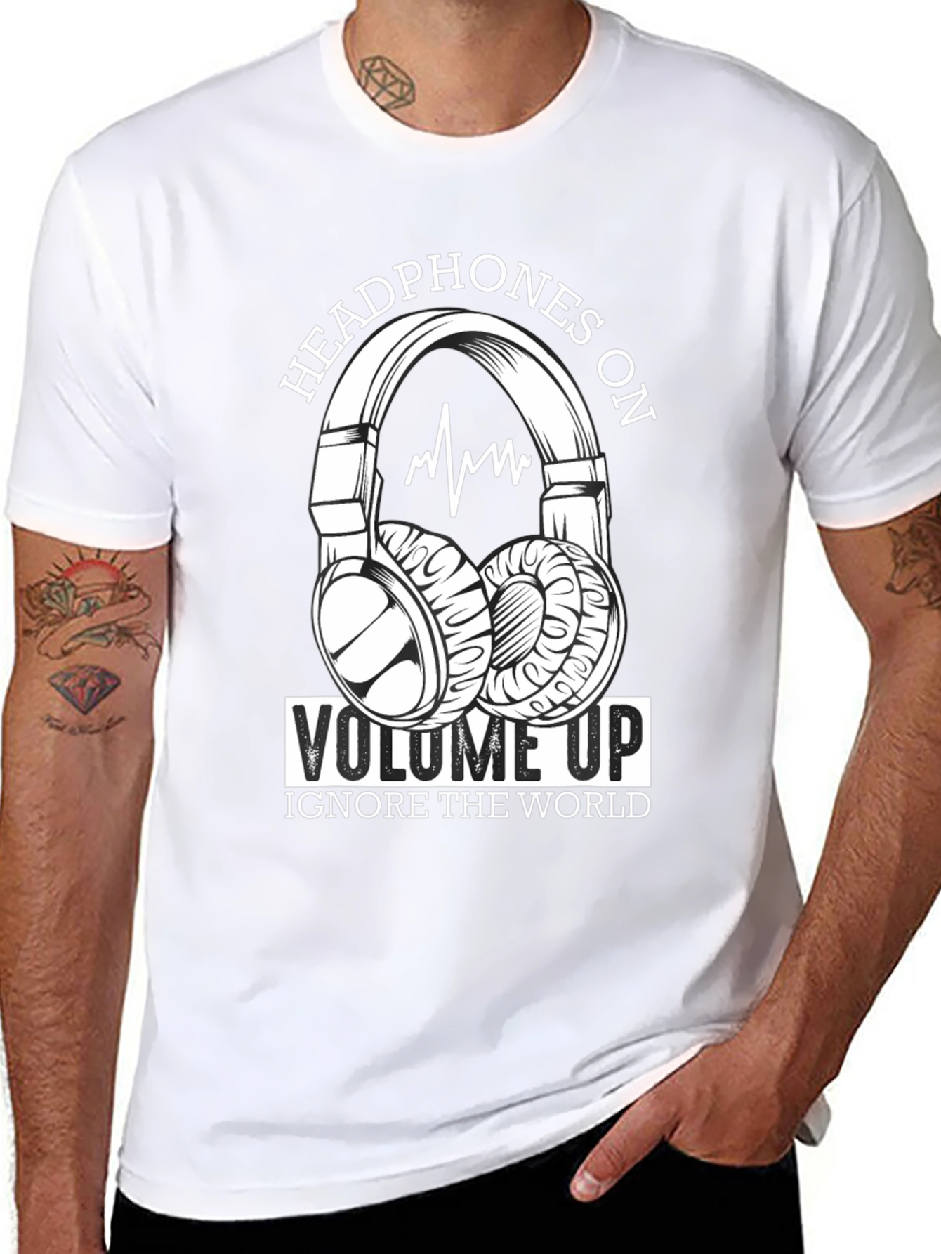Headphones On Volume Up T-Shirt