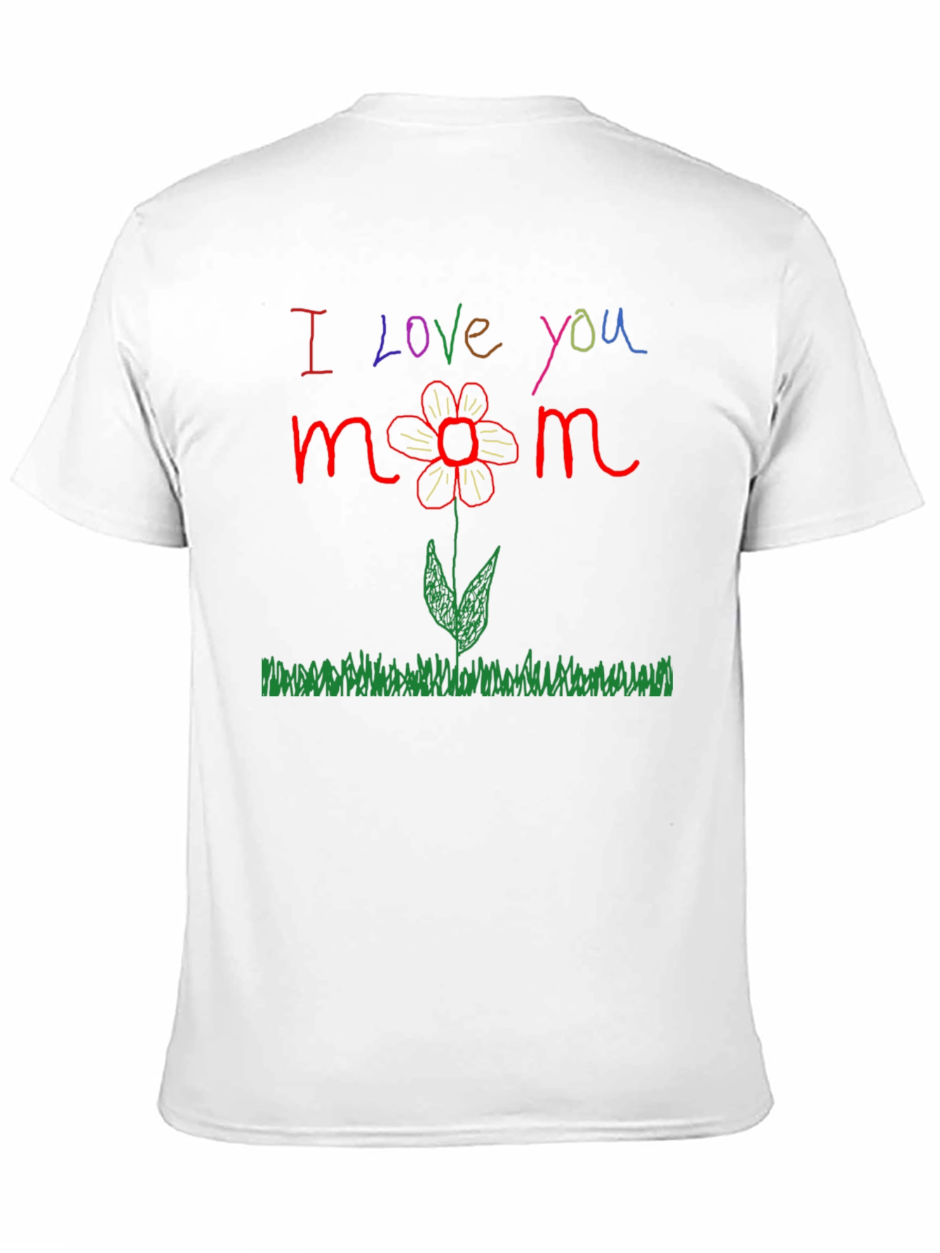 I Love You Mom Flower Graphic T-Shirt - Unisex