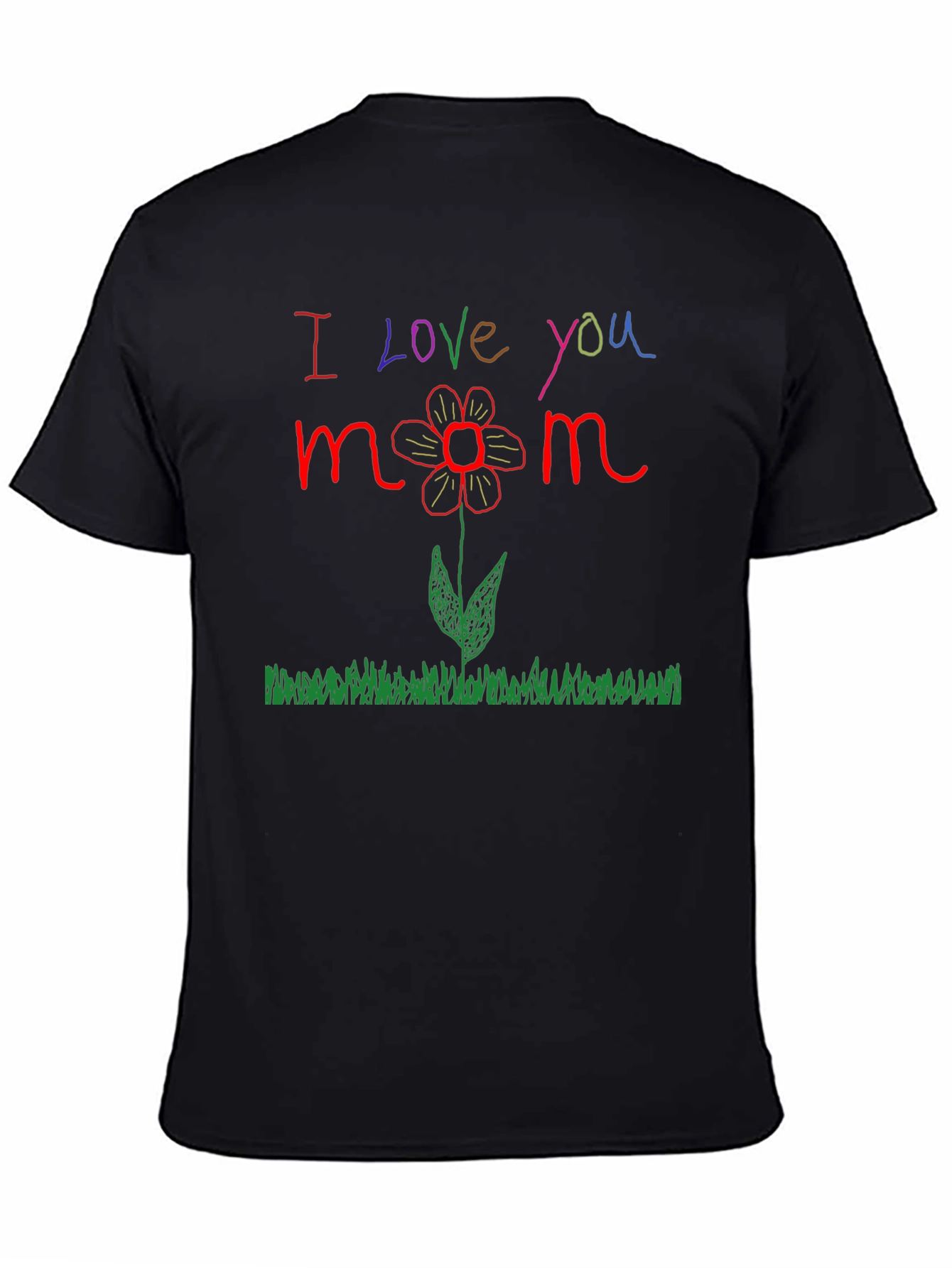 I Love You Mom Flower Graphic T-Shirt - Unisex