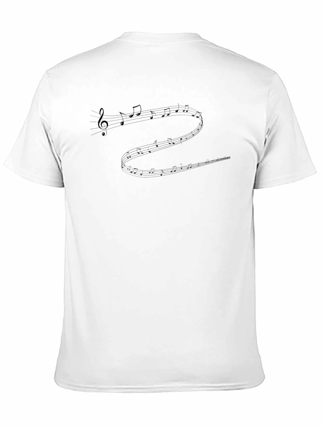 Musical Notes Graphic Tee - Black Casual Shirt