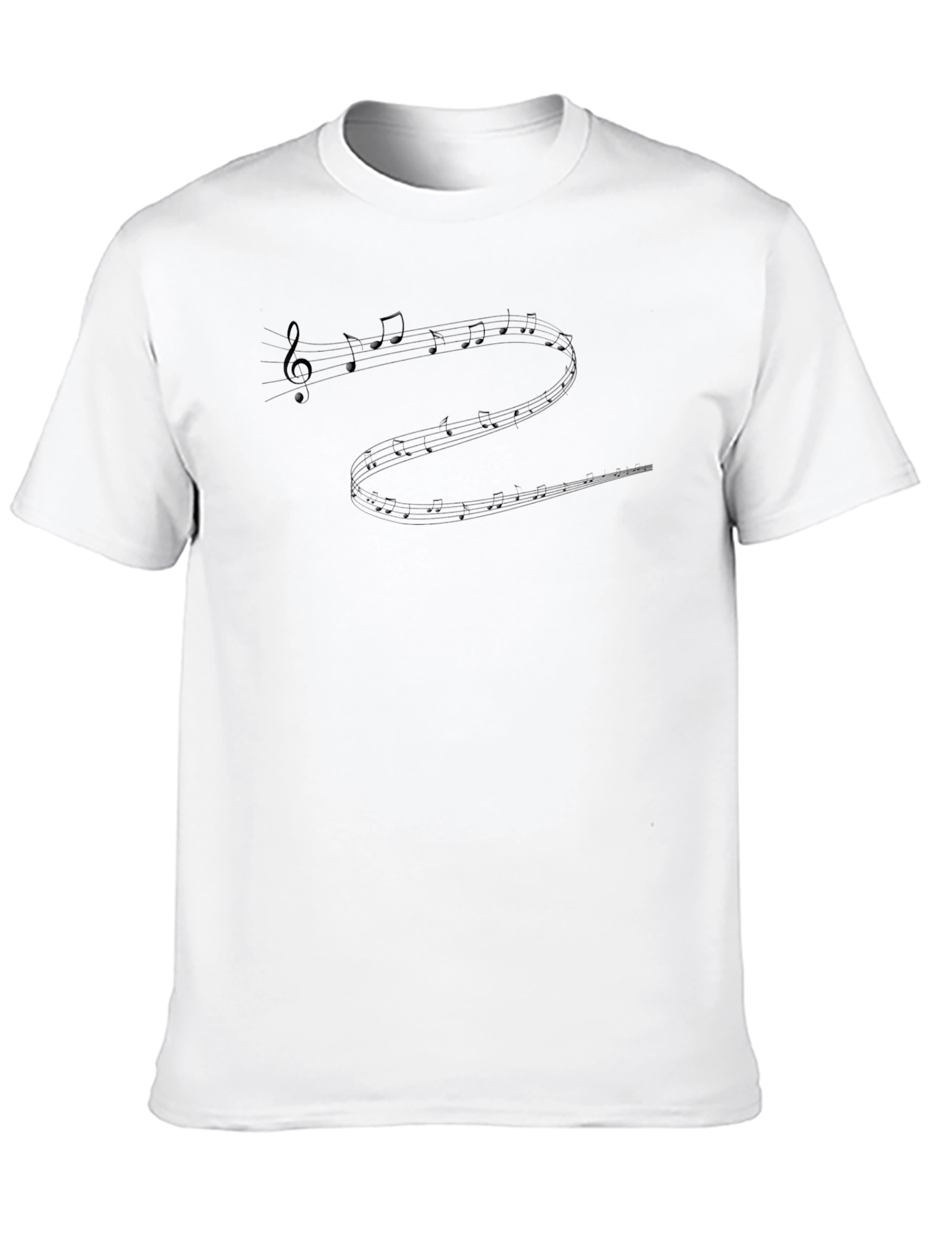 Musical Notes Graphic Tee - Black Casual Shirt