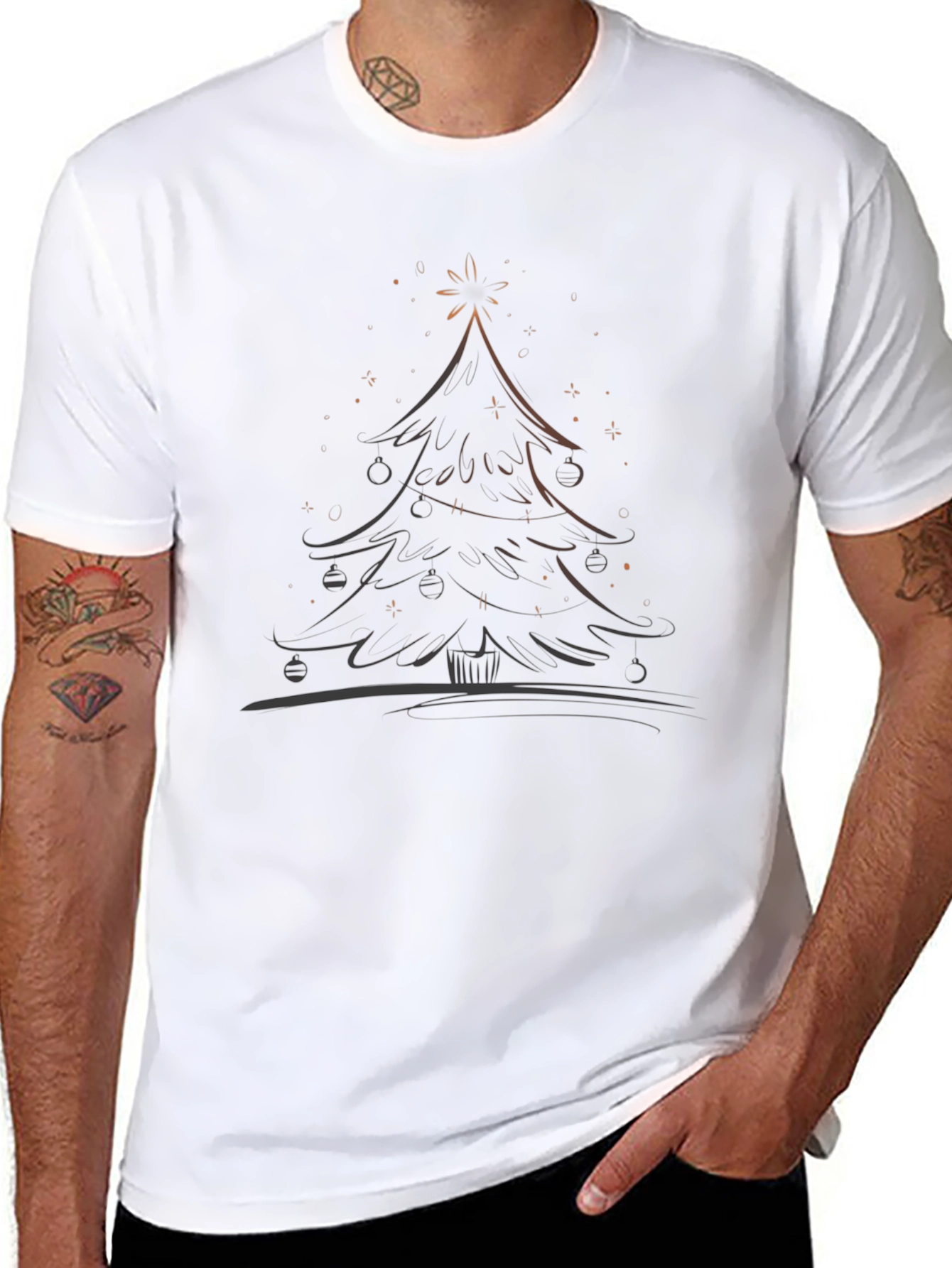 Christmas Tree Graphic Tee - Holiday Style