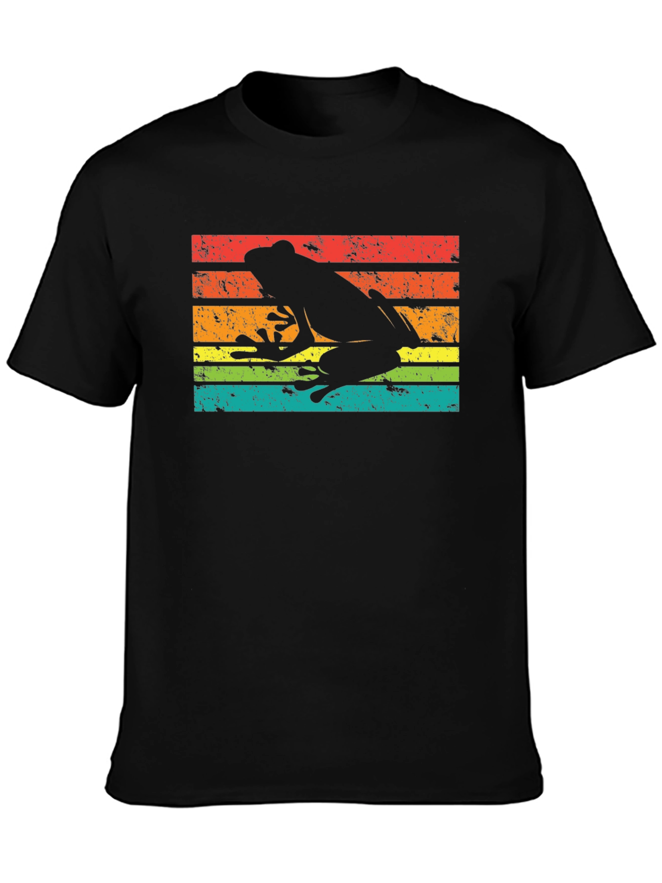 Retro Frog Silhouette Graphic T-Shirt