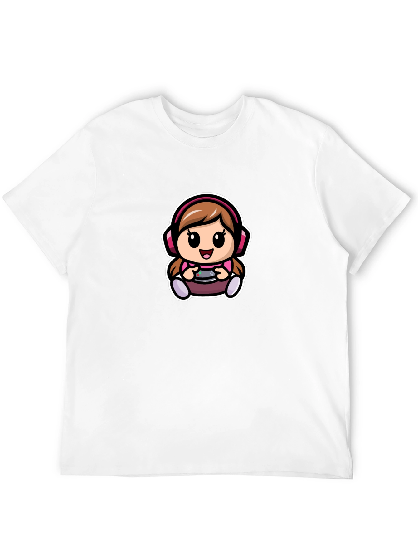 Gamer Girl T-Shirt - Cute Cartoon Gaming Tee