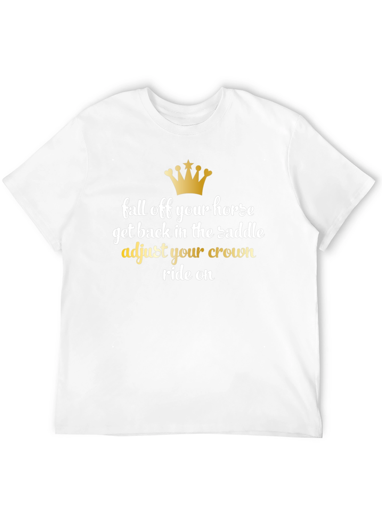 Fall Off Your Horse Crown Graphic Tee