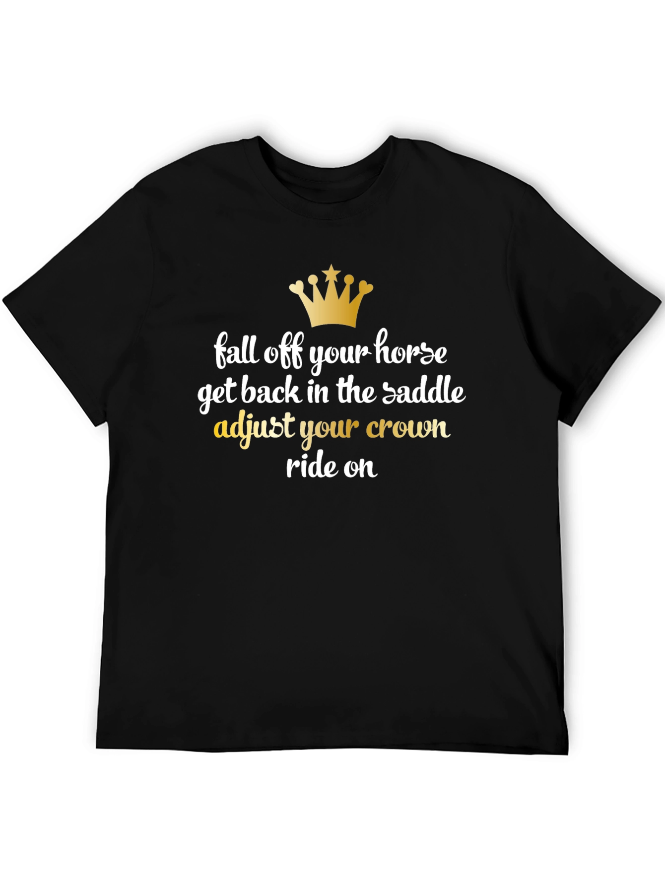 Fall Off Your Horse Crown Graphic Tee