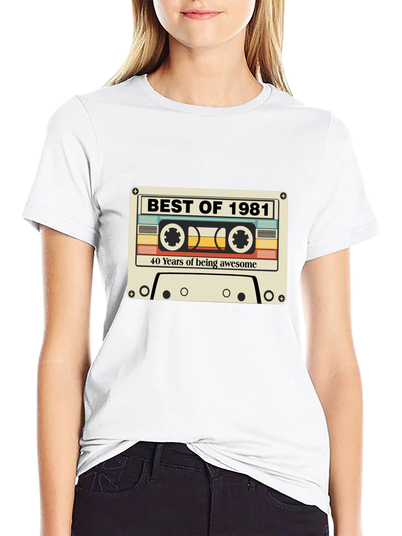 Best of 1981 40th Birthday Cassette Tape T-Shirt