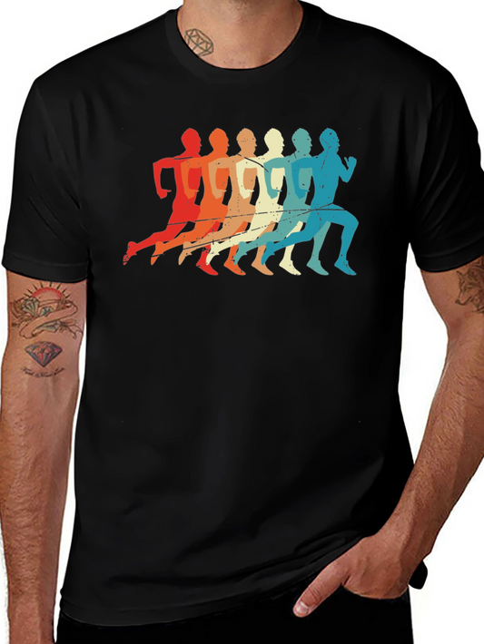 Retro Runner Graphic T-Shirt - Vintage Style Tee
