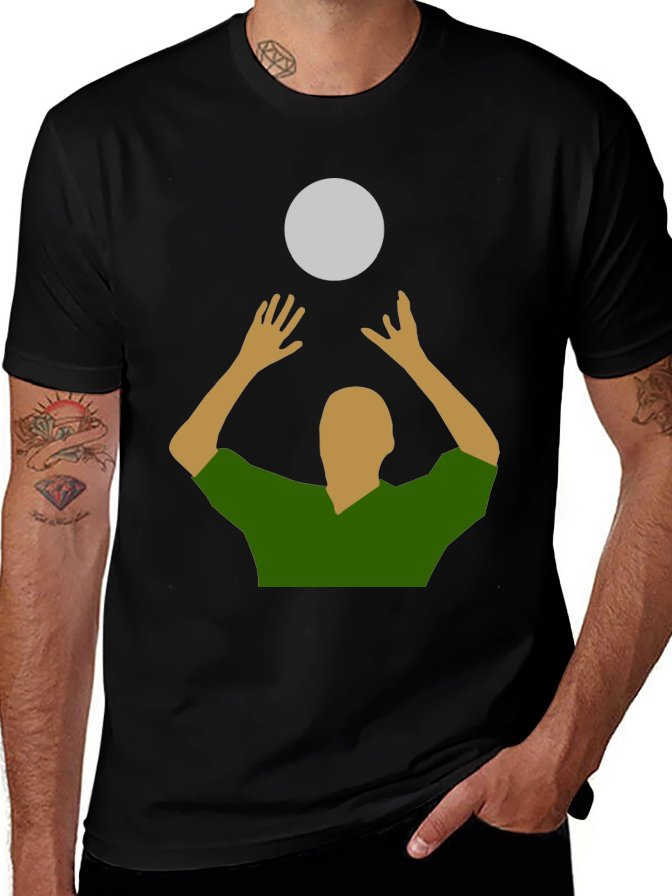 Volleyball Player Graphic T-Shirt