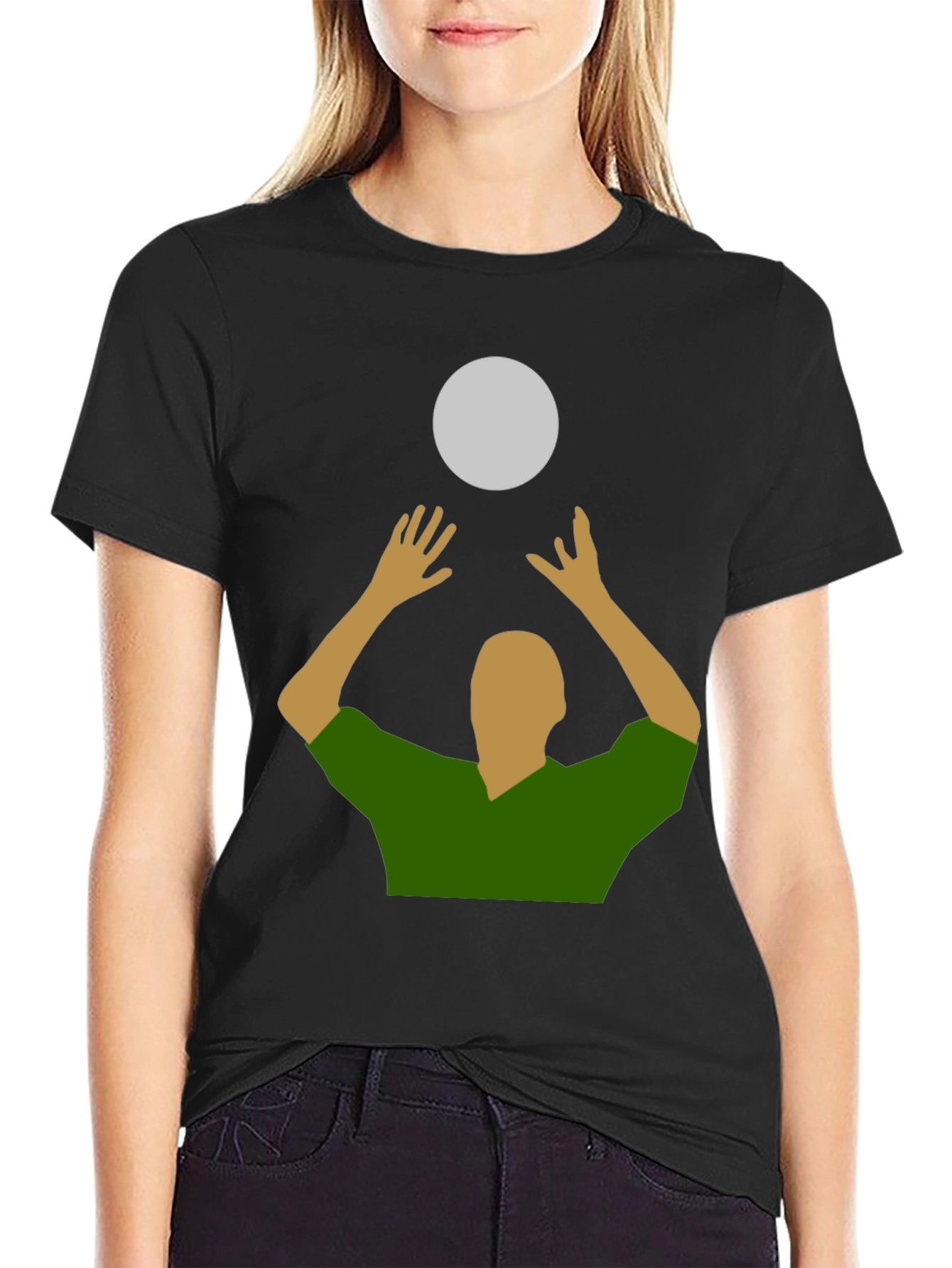 Volleyball Player Graphic T-Shirt