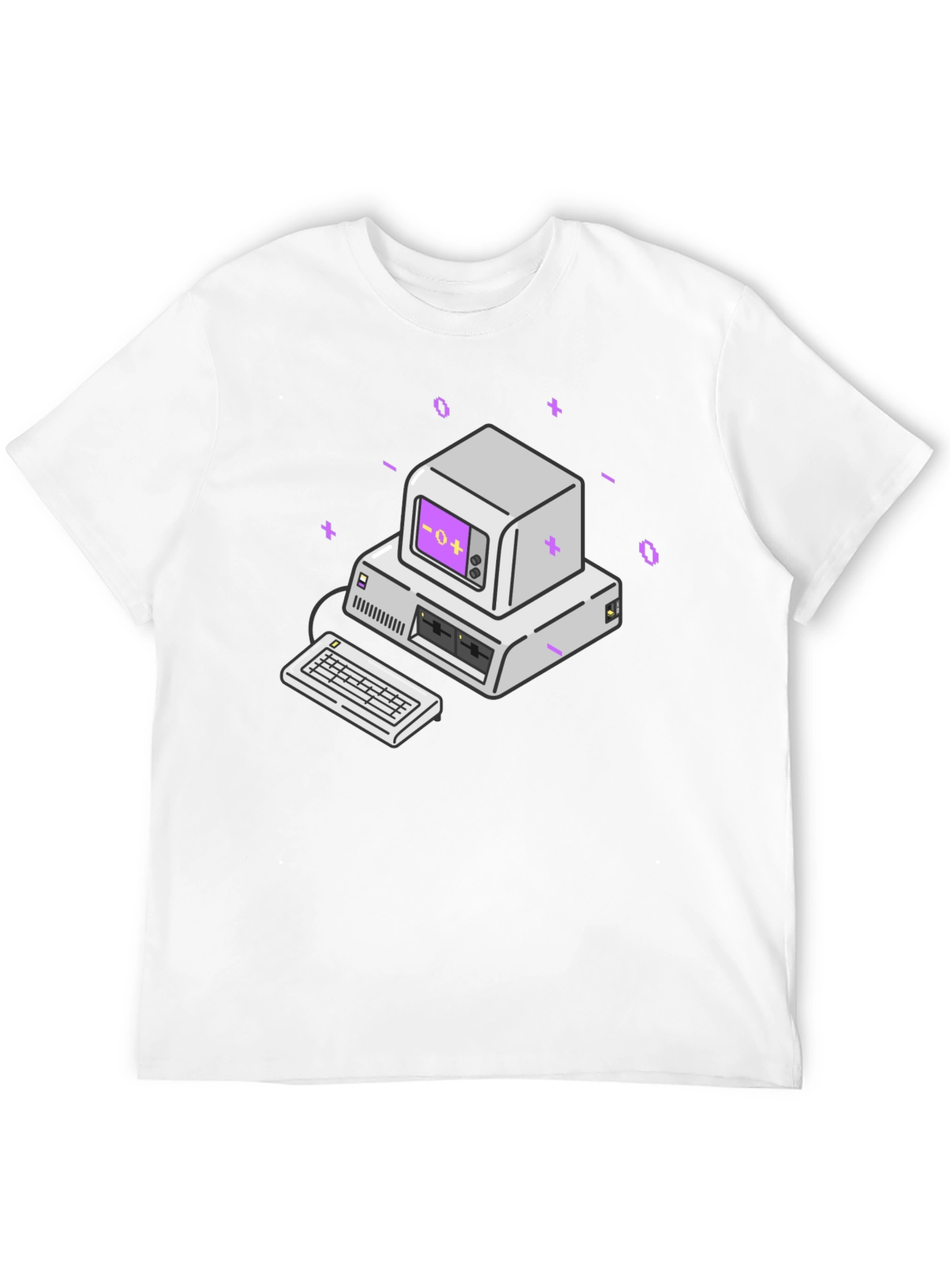 Retro Computer Graphic Tee - Classic Style