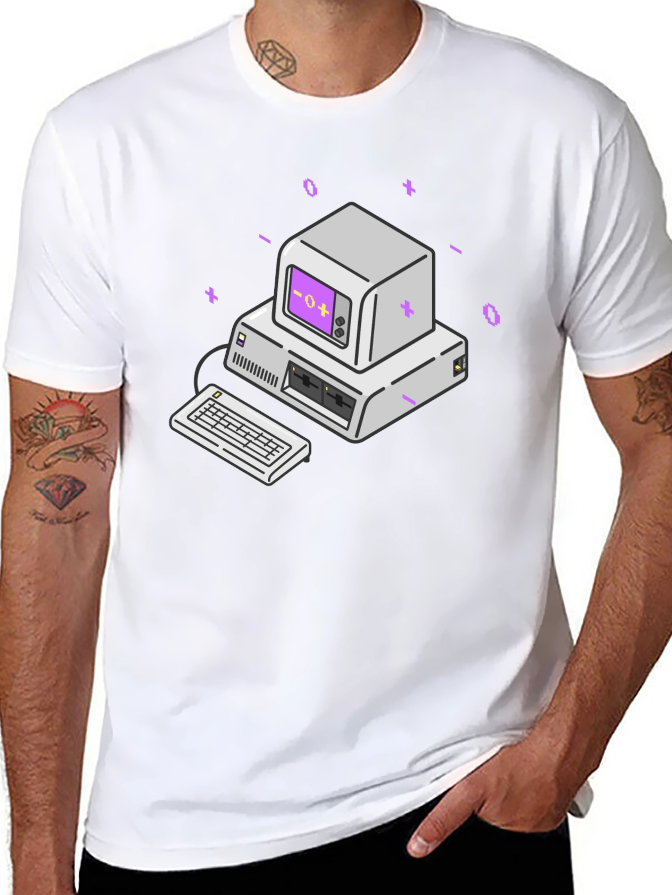 Retro Computer Graphic Tee - Classic Style