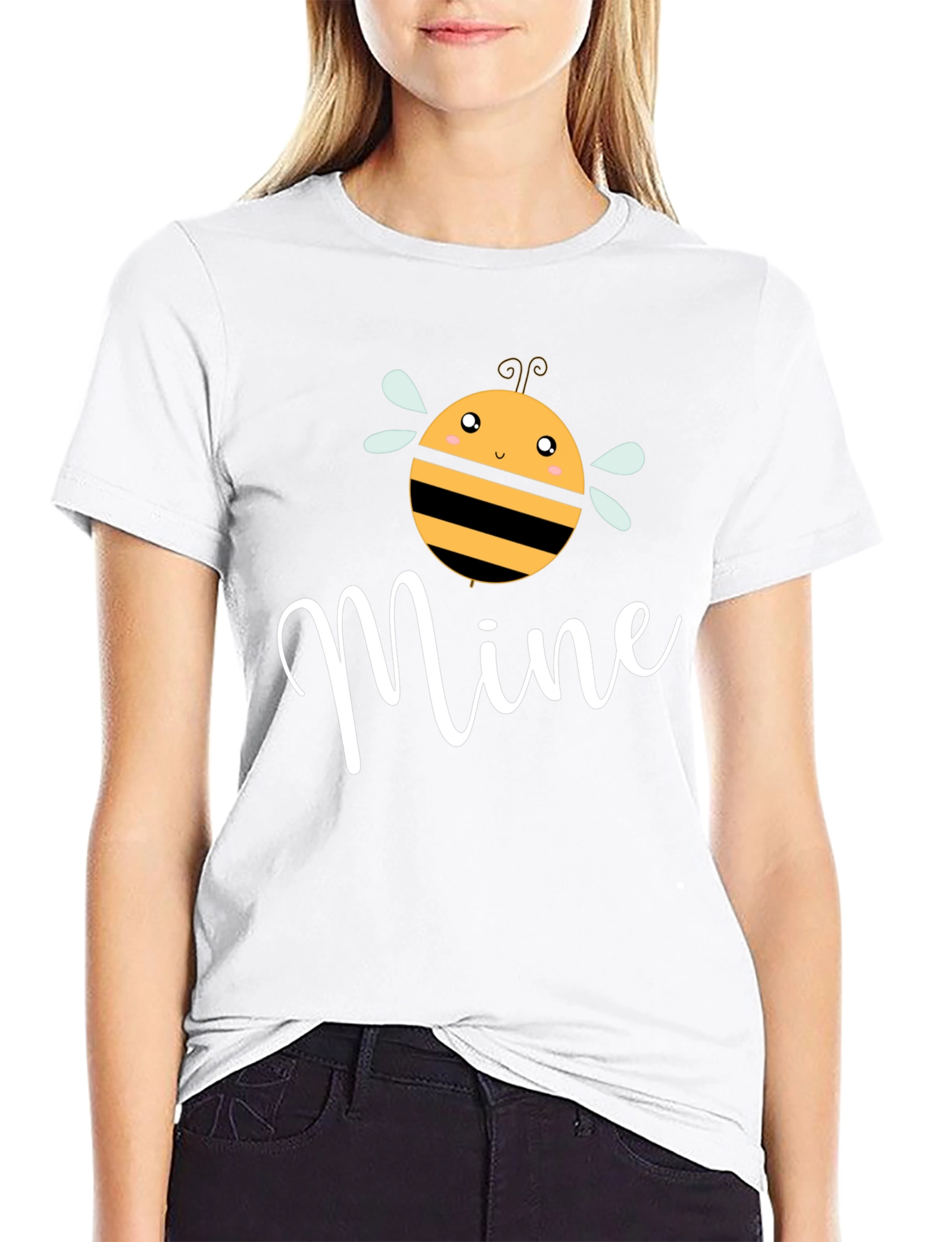 Bee Mine Graphic T-Shirt - Cute Valentines Day Tee