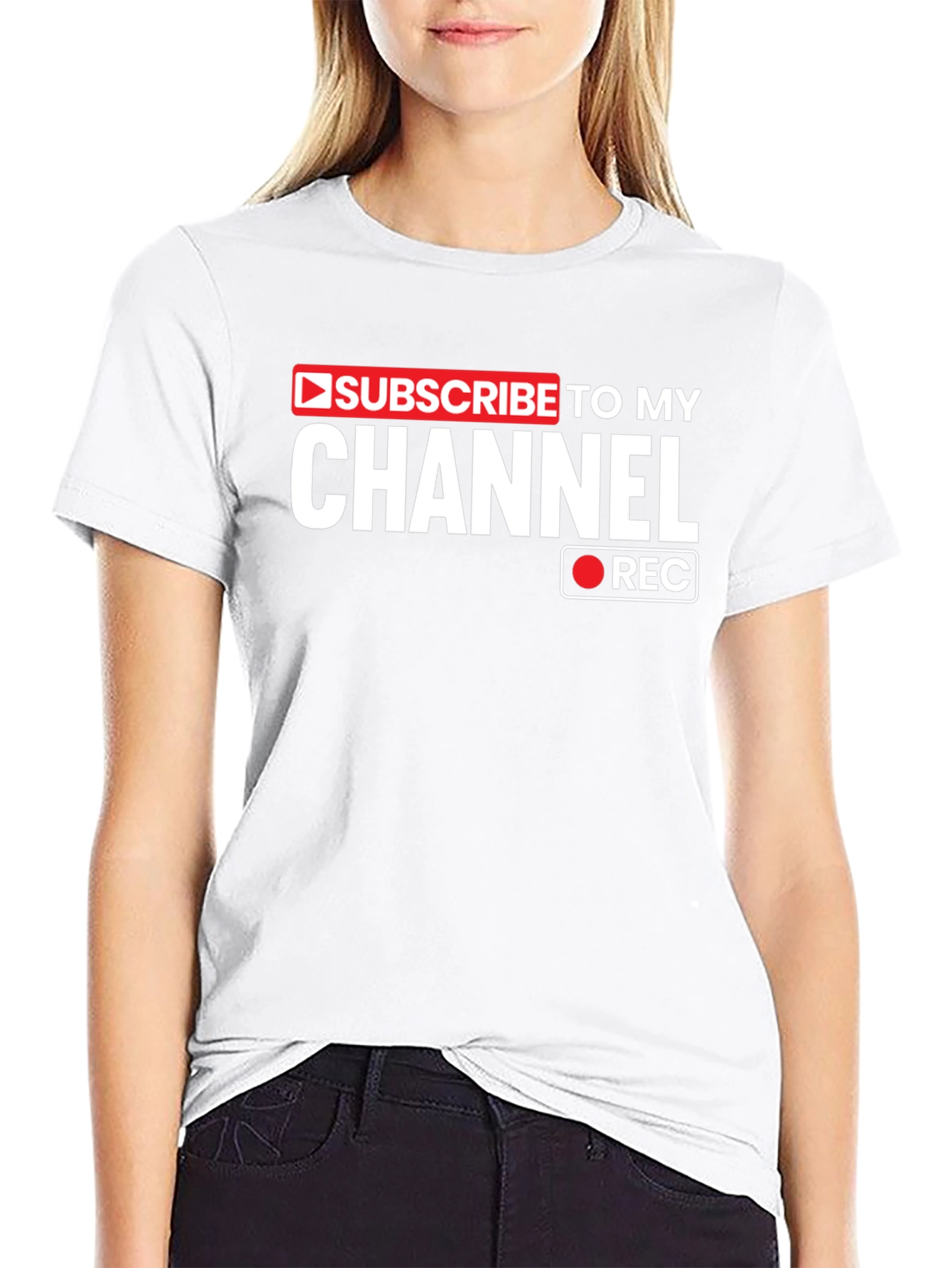 Subscribe to My Channel Black Graphic Tee